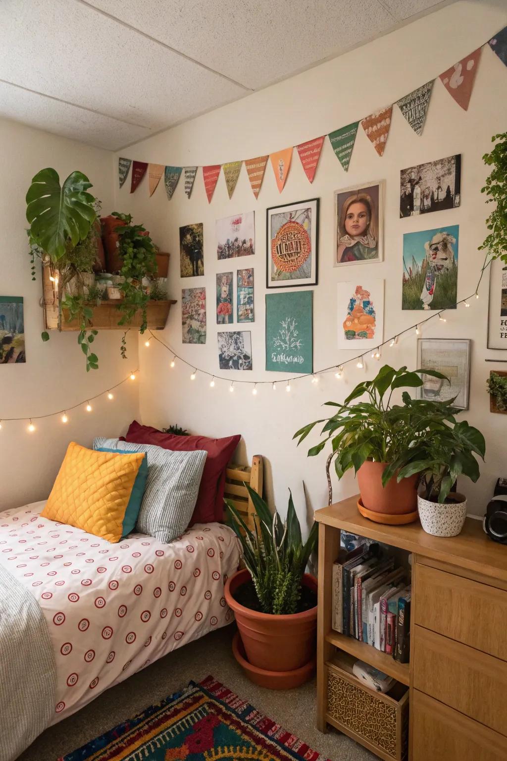 Personal touches add warmth and individuality to your dorm.