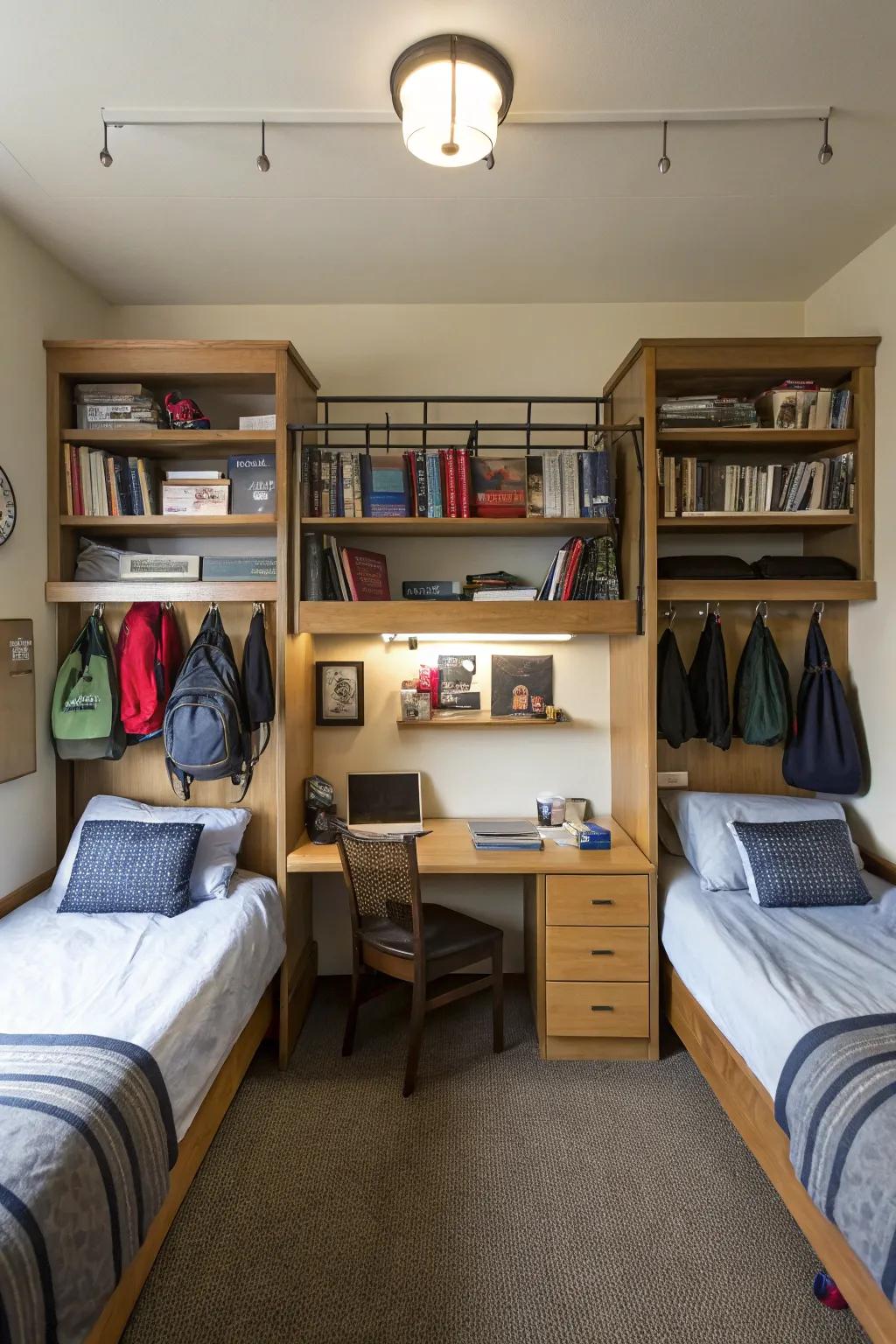 Wall area is a valuable asset for storage and decor.