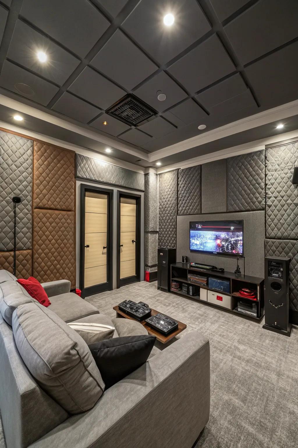 Soundproofing conceives a serene gaming milieu.