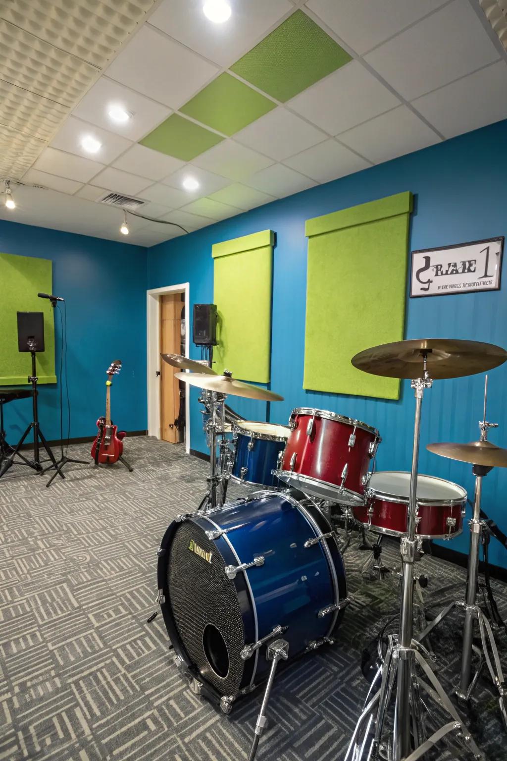 Colors radically change the vibe of your drum room.