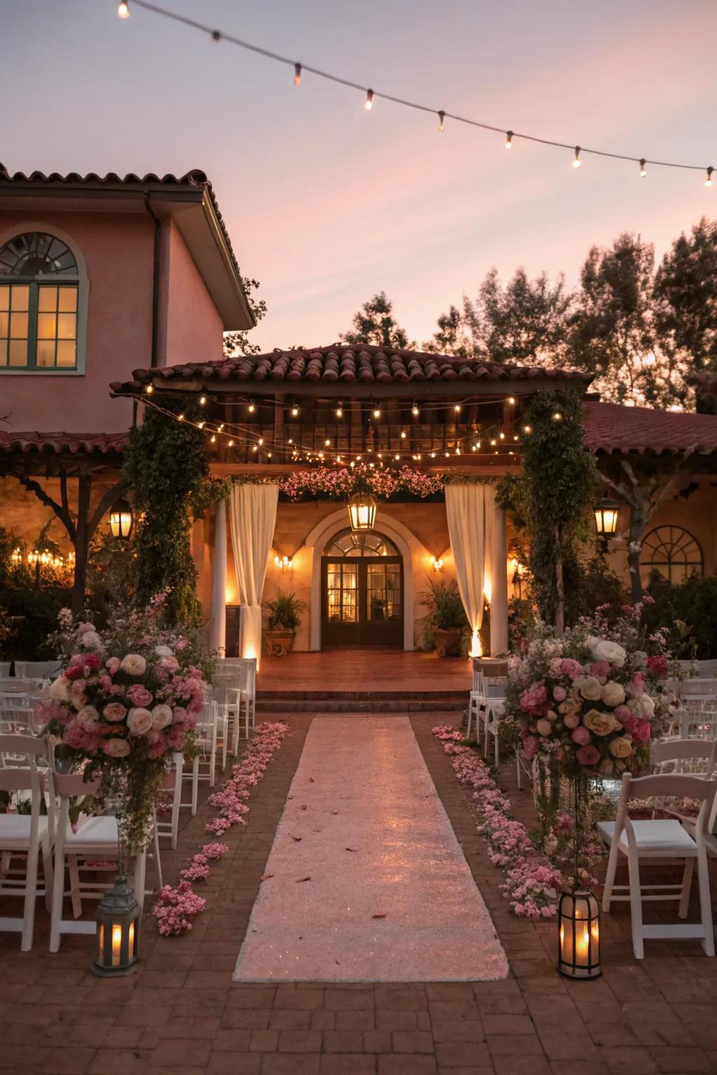 Loving illumination in antique rose.