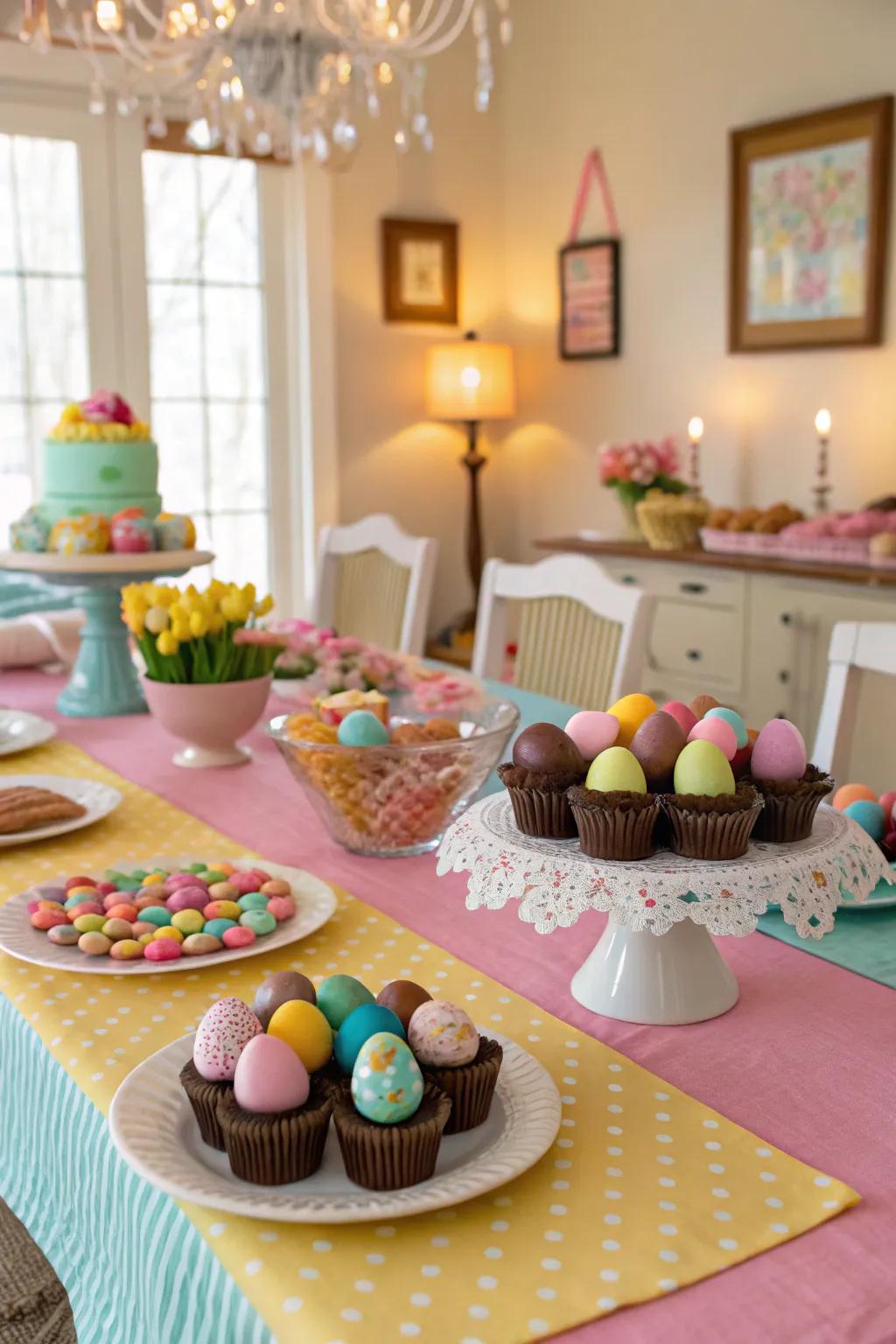 Edible decorations present a playful and scrumptious accent.