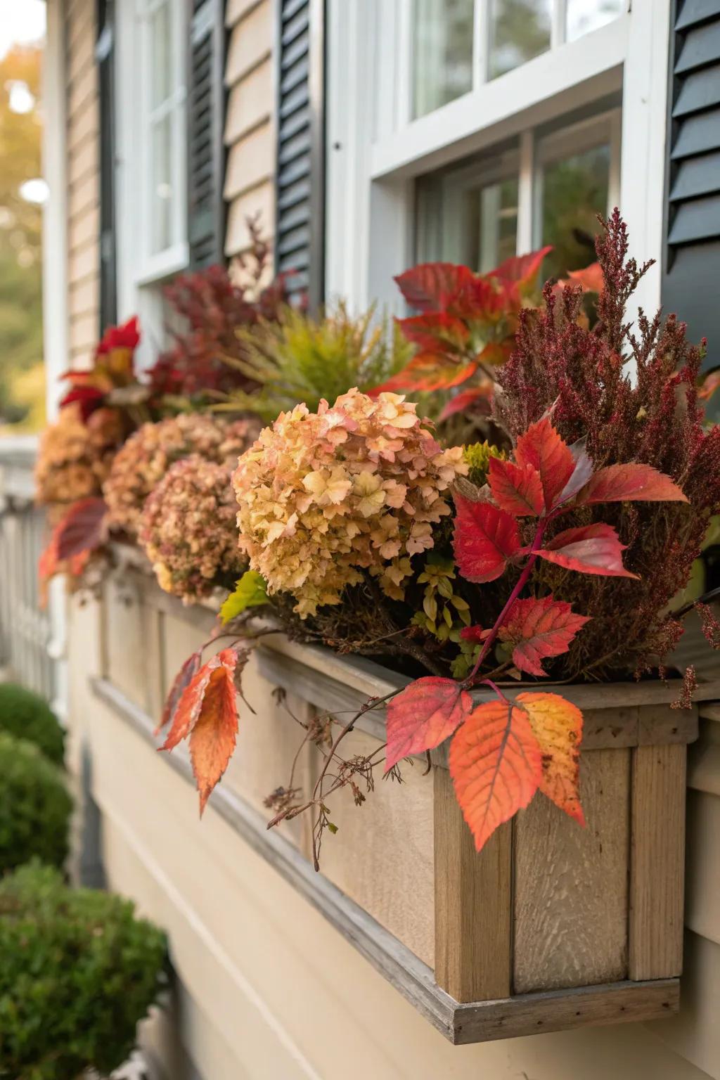 Dehydrated flowers impart vintage charm.