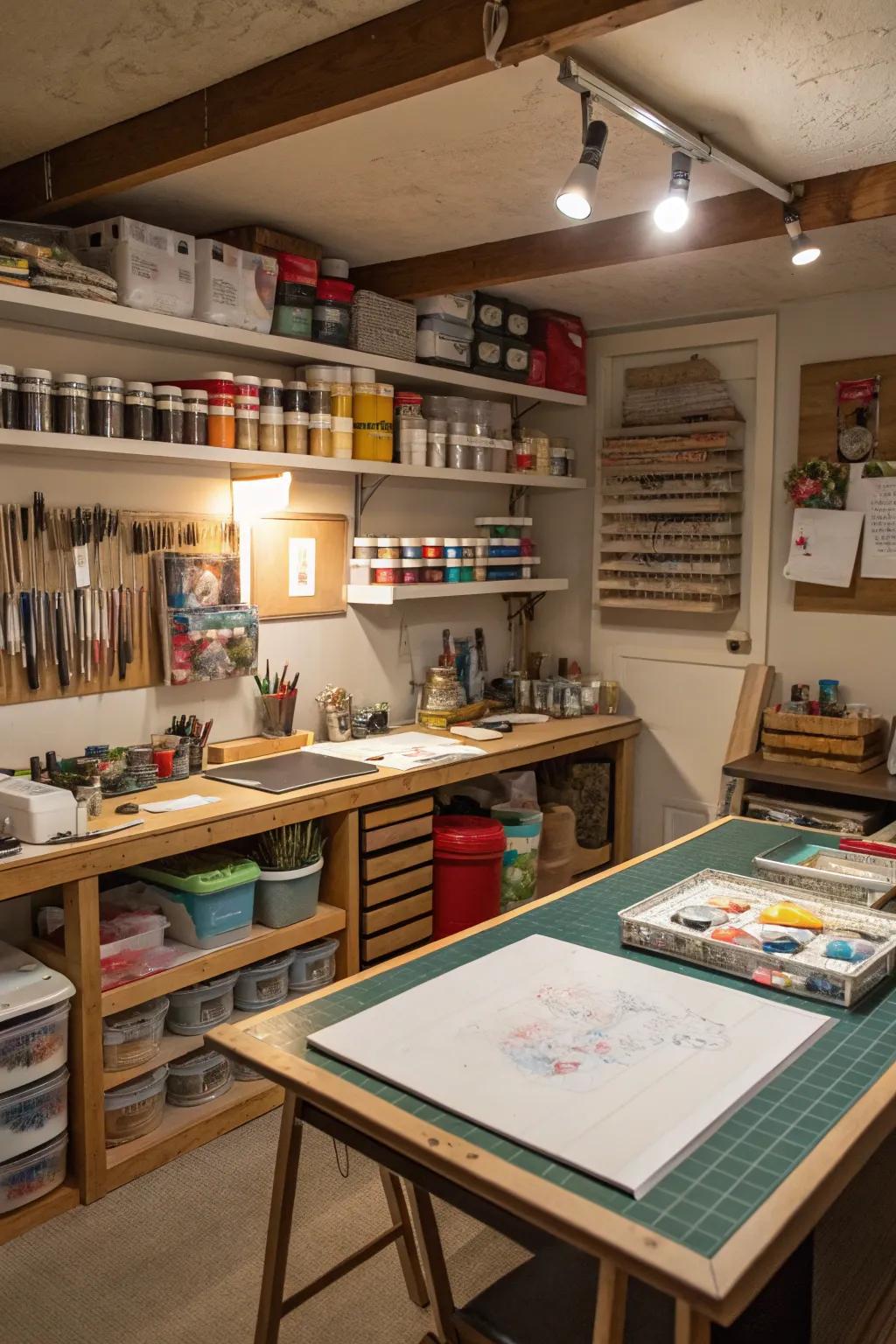 Let your artistic side flow in a dedicated studio space.