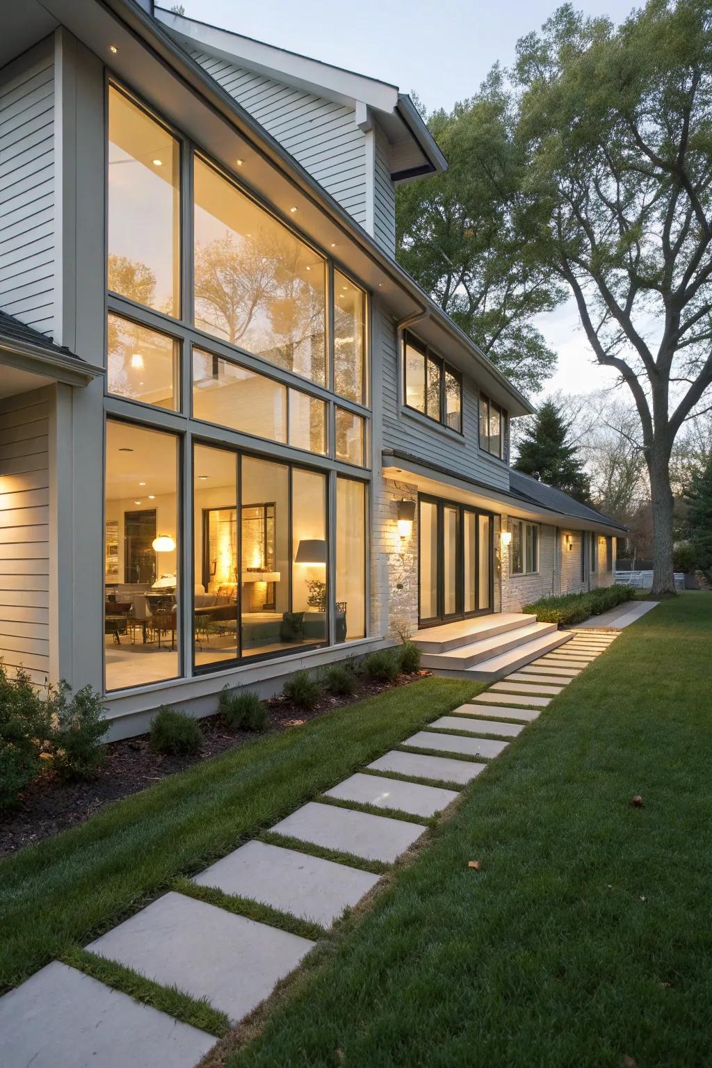 Full height windows for optimum daylight.