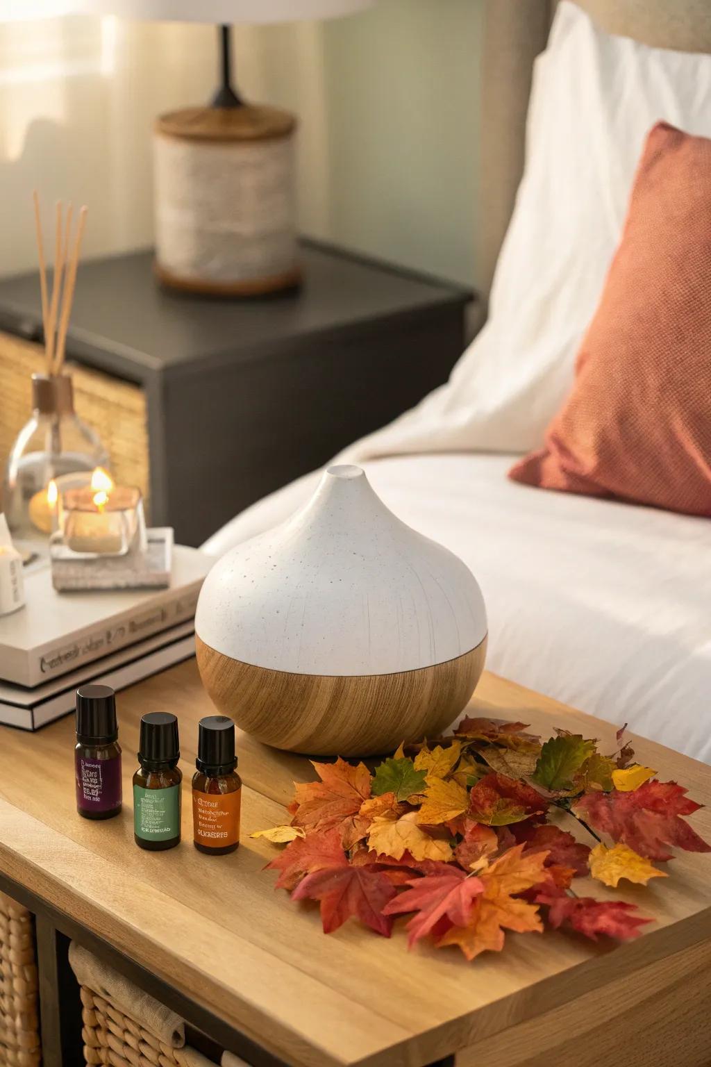 An aromatherapy set brings the soothing scents of fall indoors.