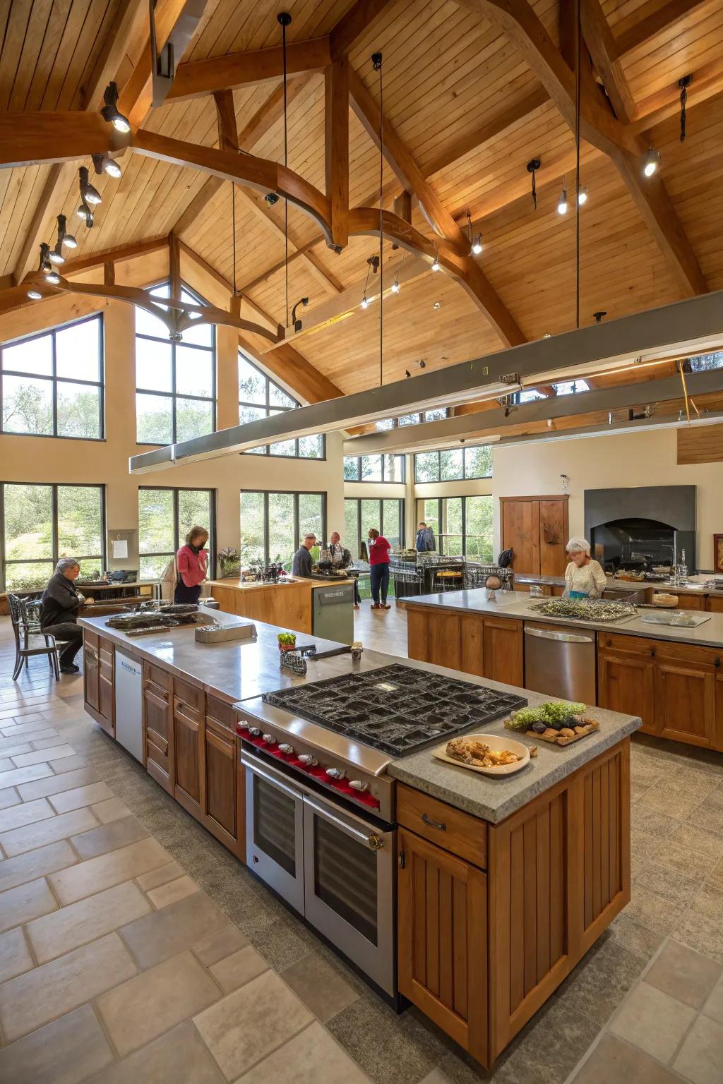 A communal kitchen perfect for family bonding over meals.