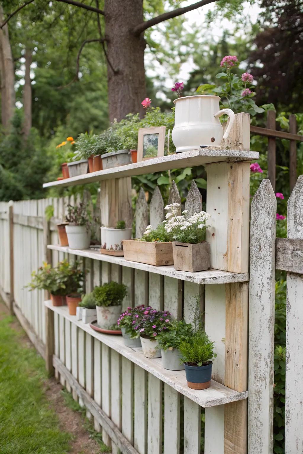 Wall mounts add practicality and charm to your fence.