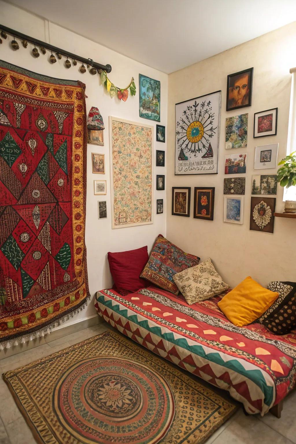 Patterns can make a small space more dynamic.