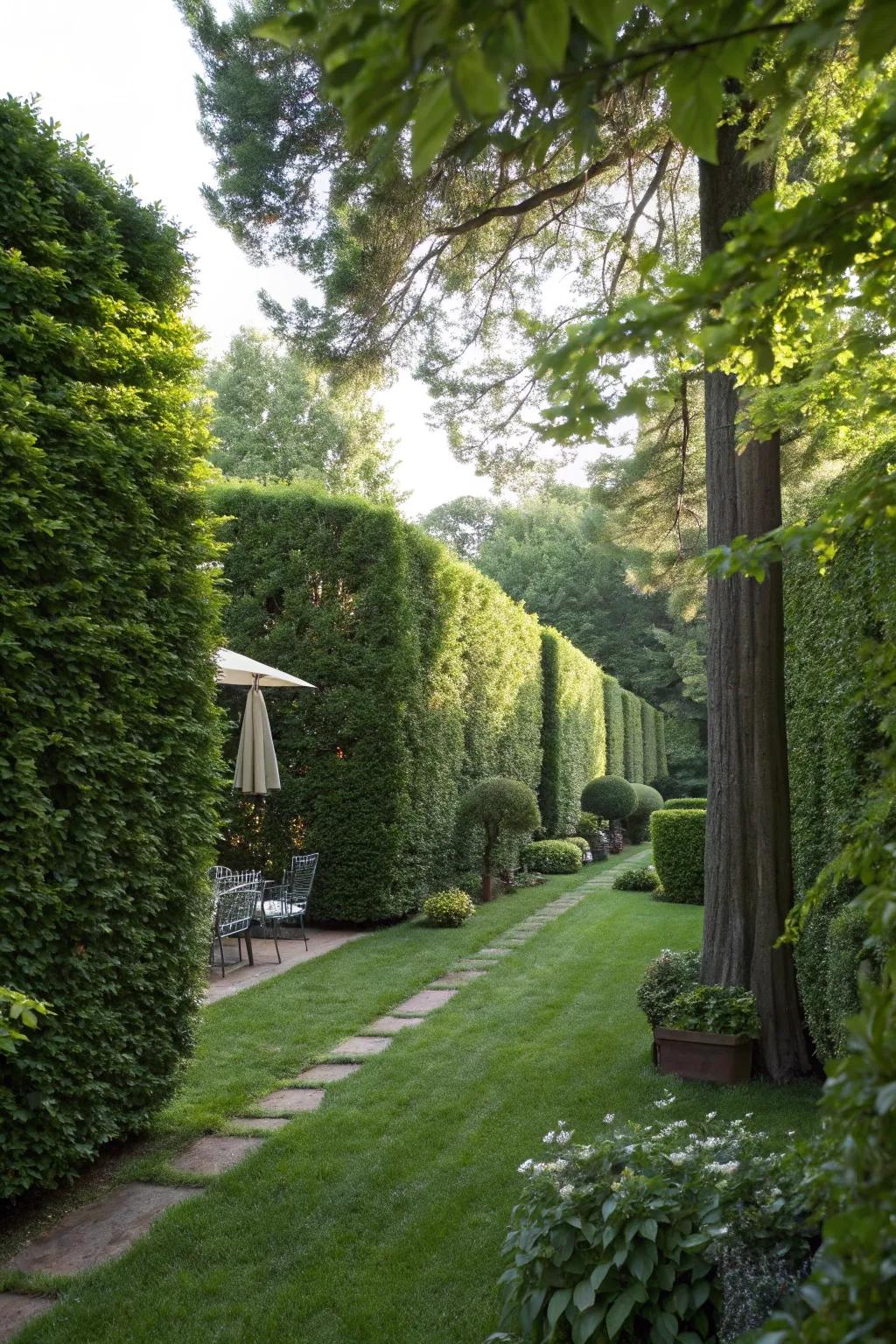 Tall plantings provide both beauty and privacy for your outdoor spaces.