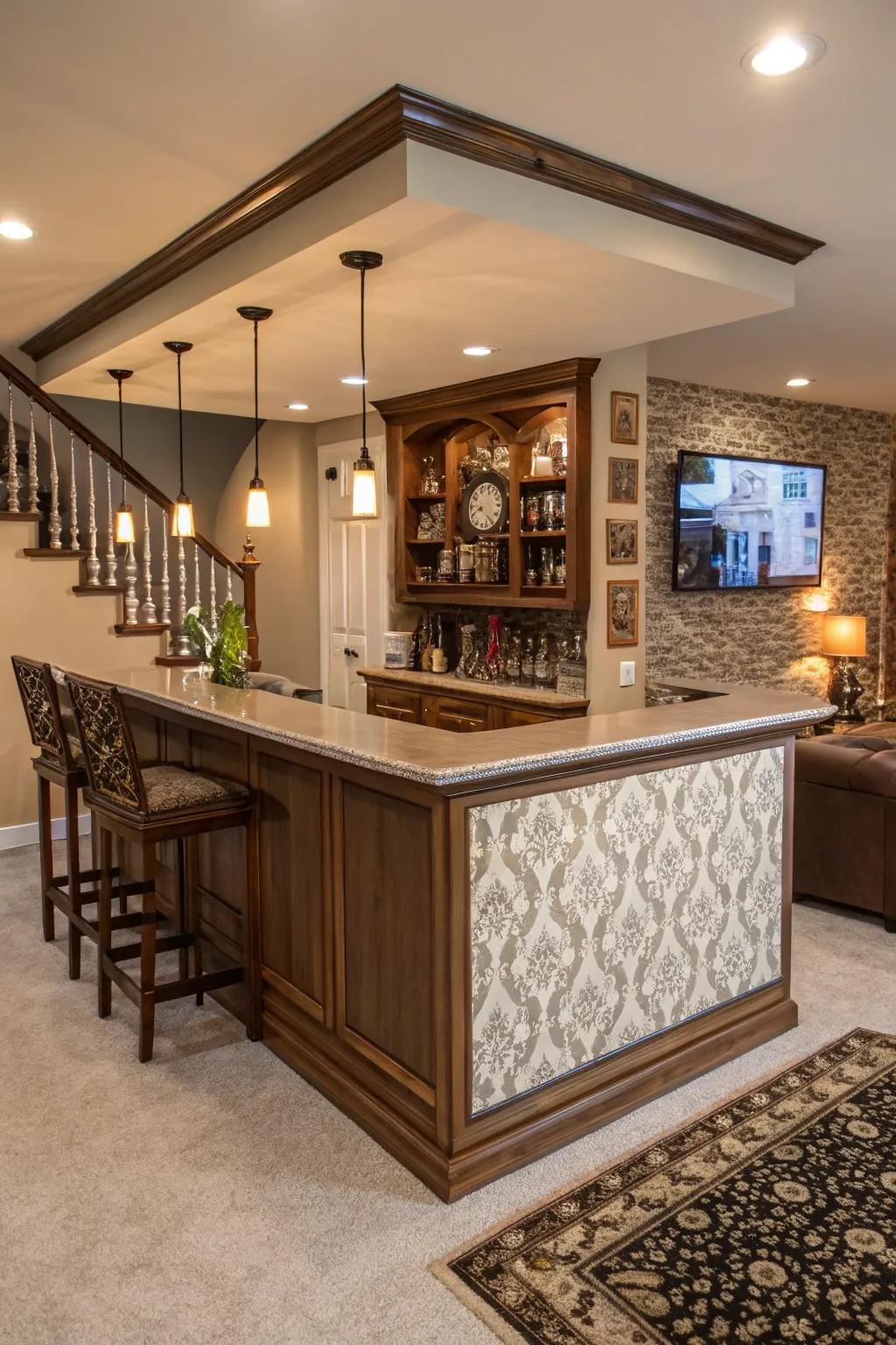 A themed bar that adds character and allure to your space.