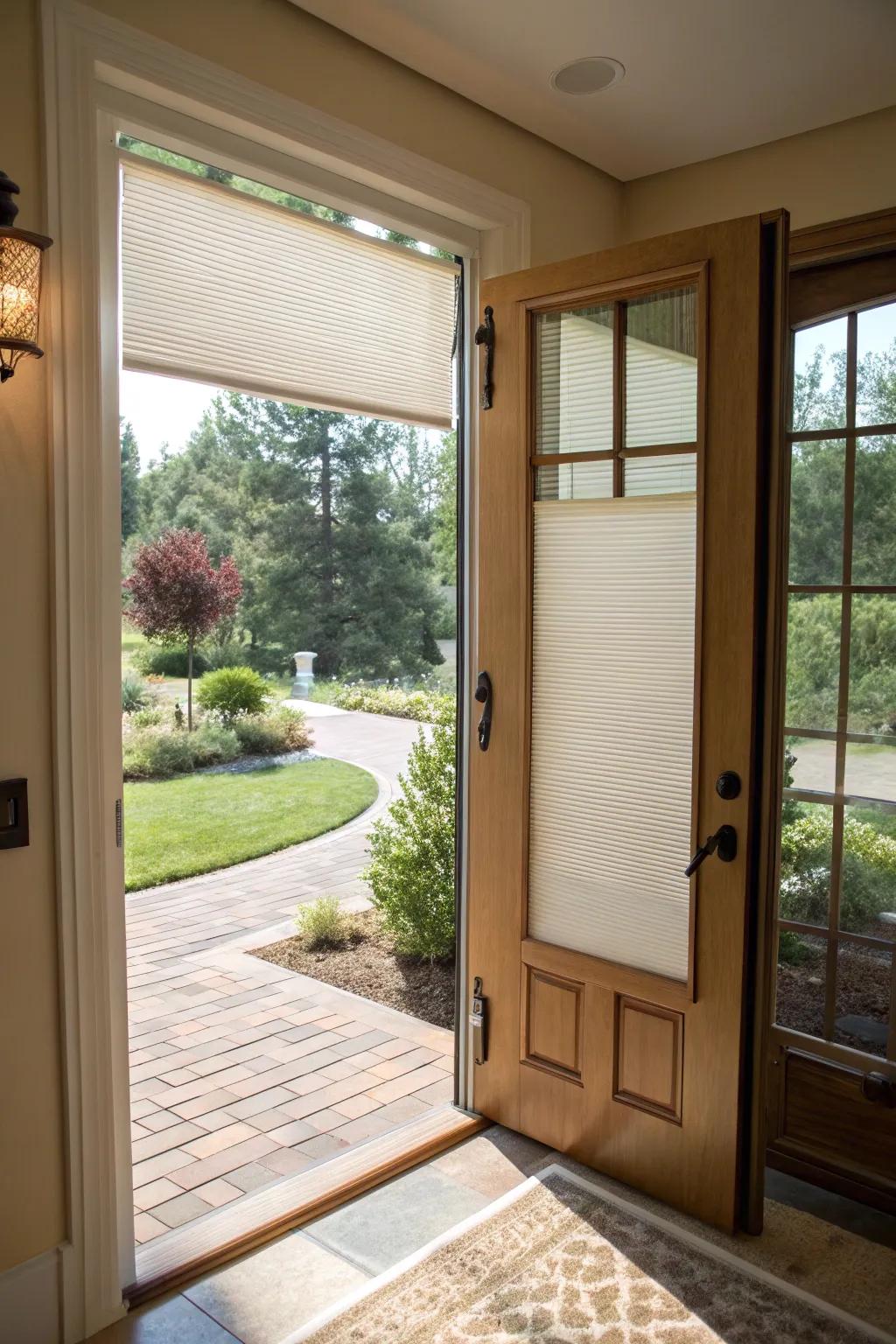 Cellular shades offer both insulation and style.