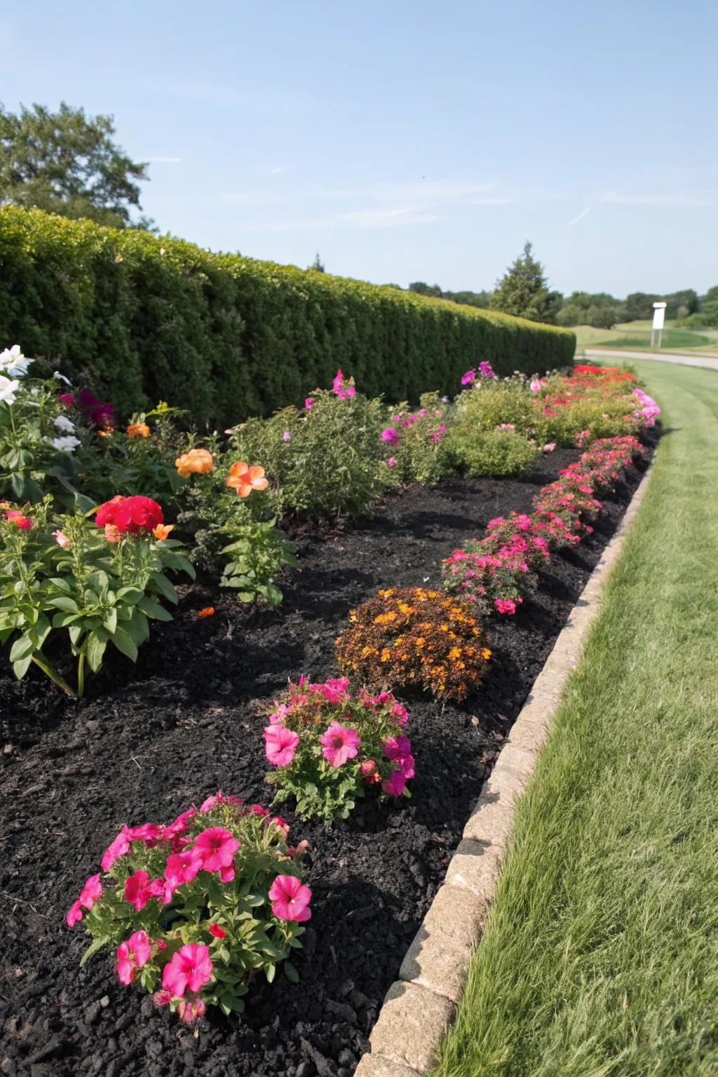 Revitalize flower beds with the striking look of dark ground cover.