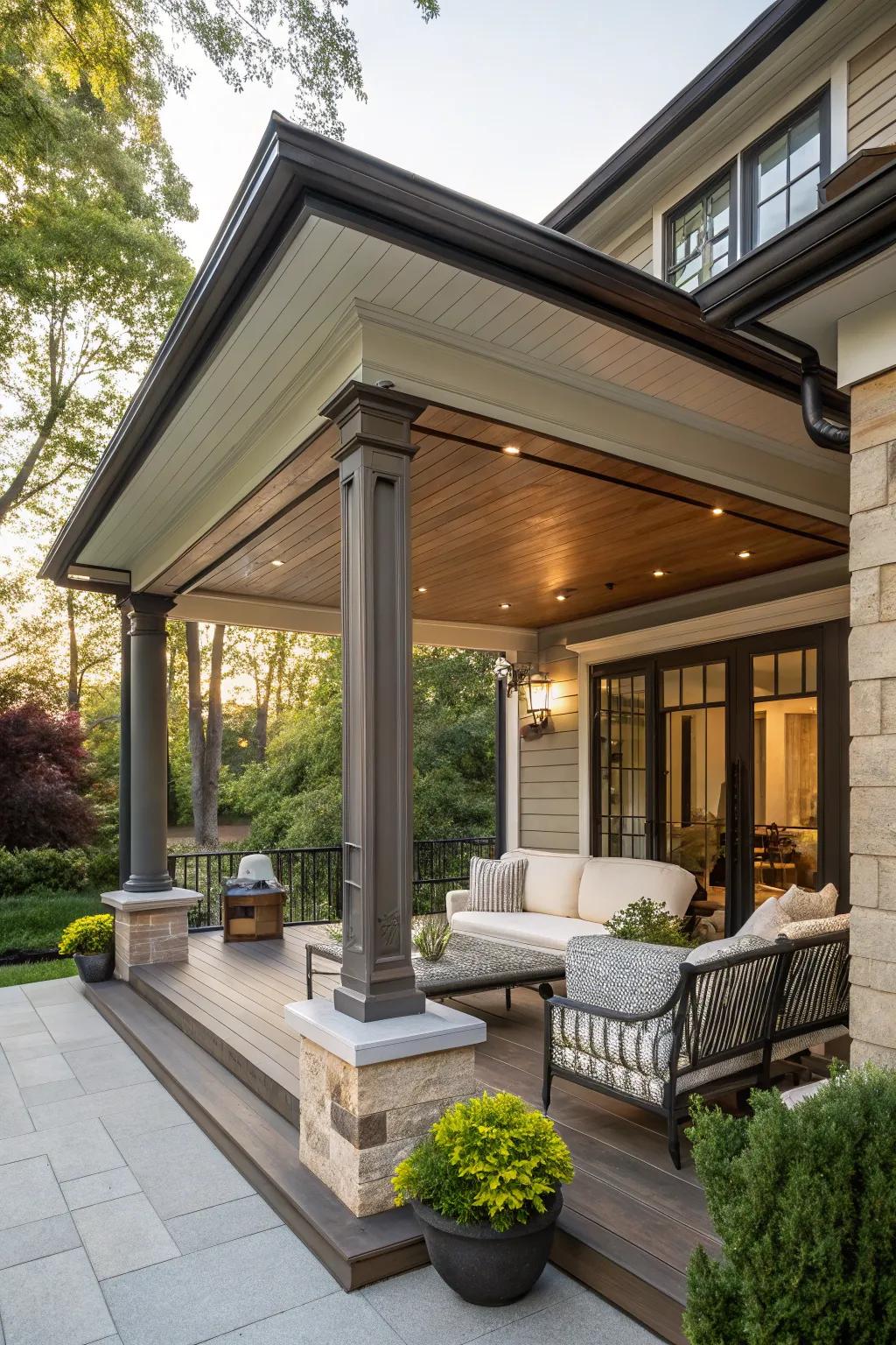 A sleek rooftop extension for lasting shade.