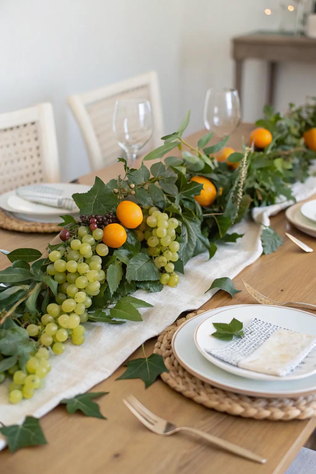 A whimsical fruit vine that brings a magical ambiance to your table.