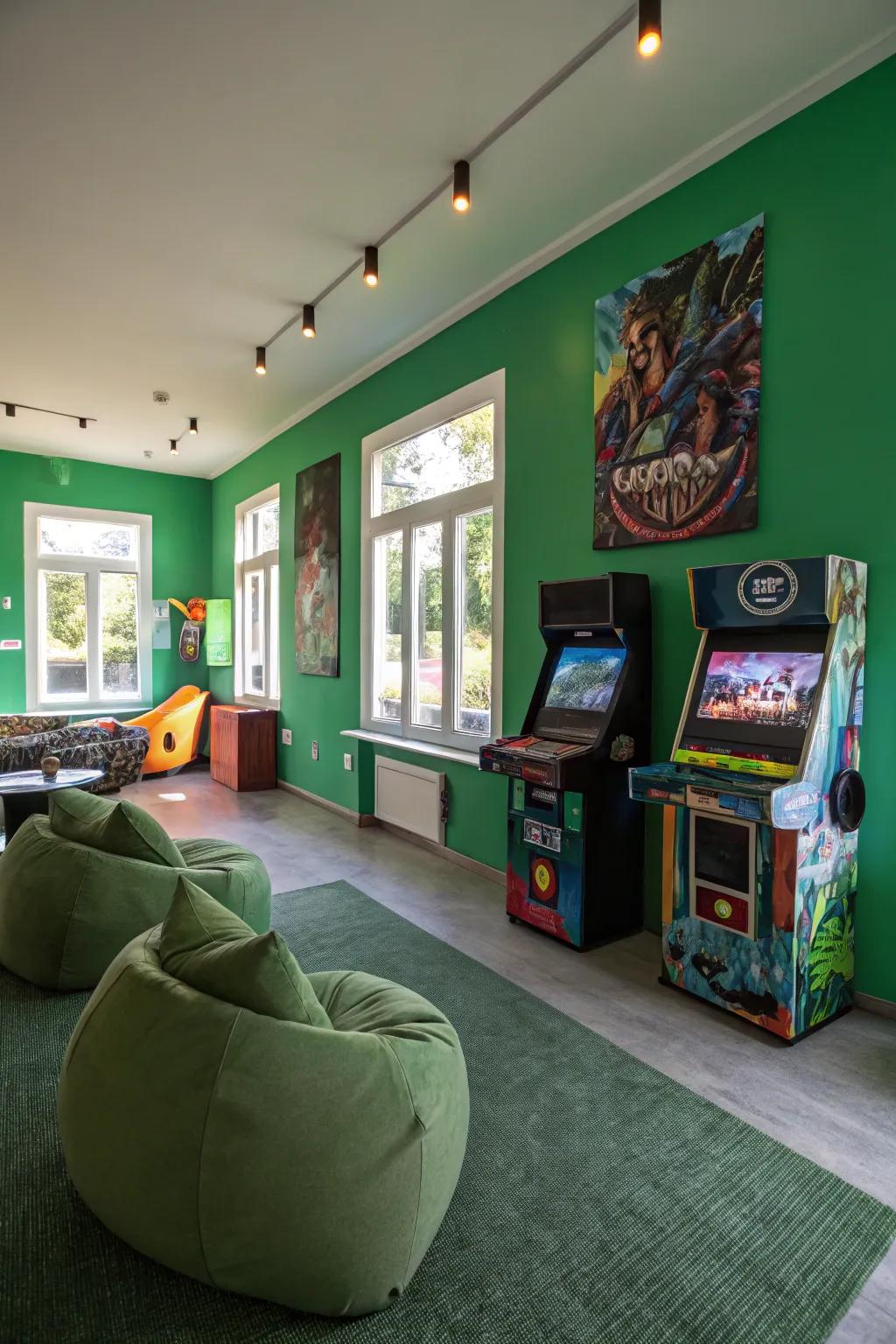 Green walls bring freshness and vitality to your gaming space.