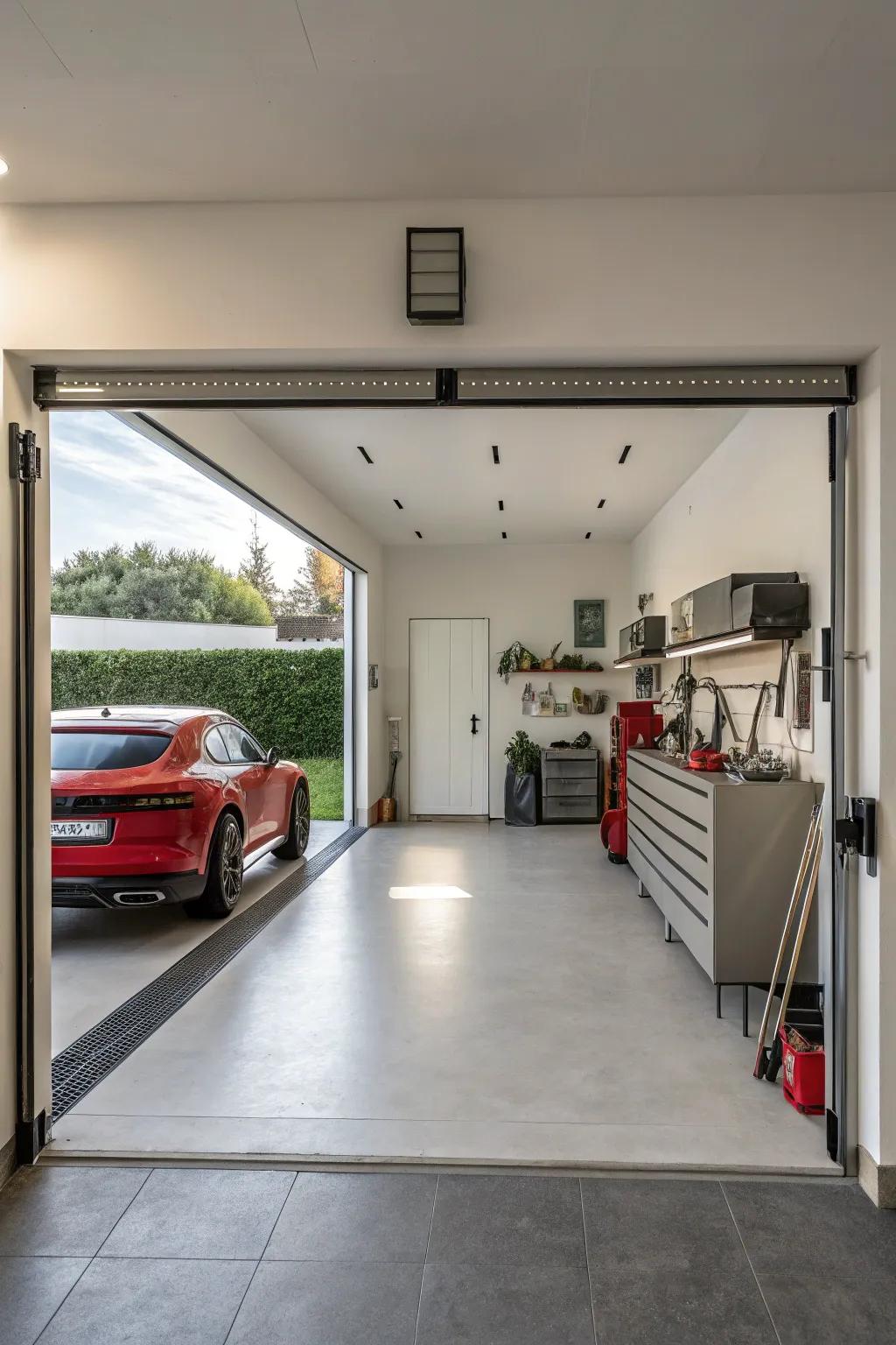 An open space design promotes effortless movement and streamlined organization.