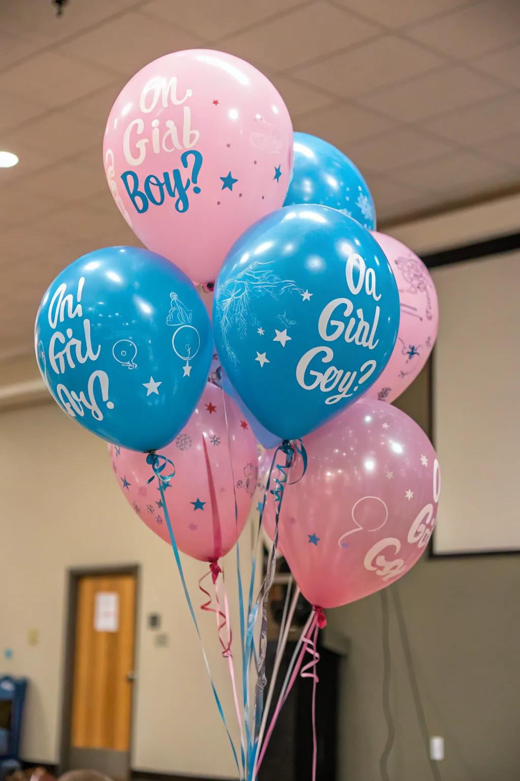 Gender reveal spheres add suspense and excitement to the big moment.