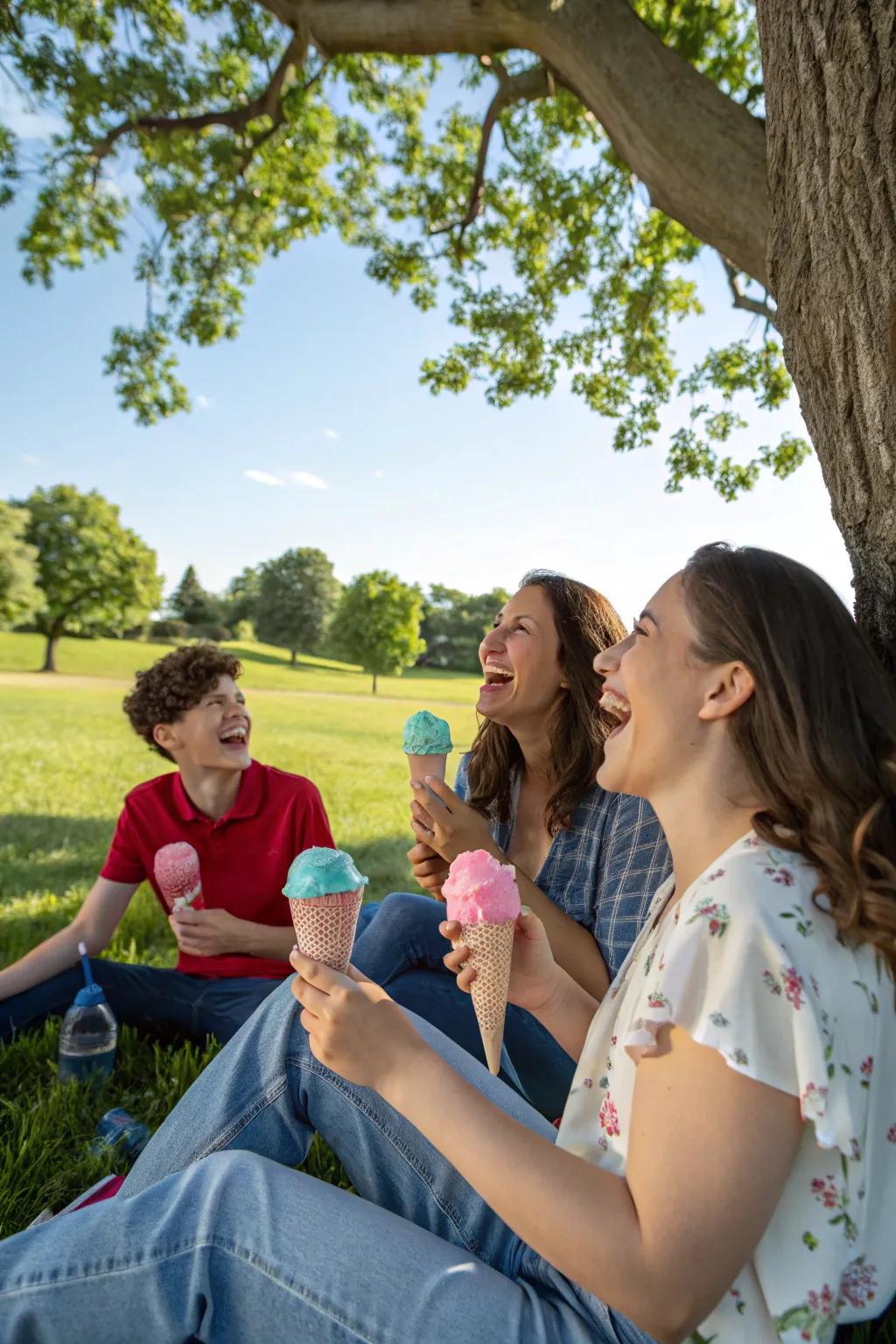 A delightful frozen confection surprise unveils the baby's gender.