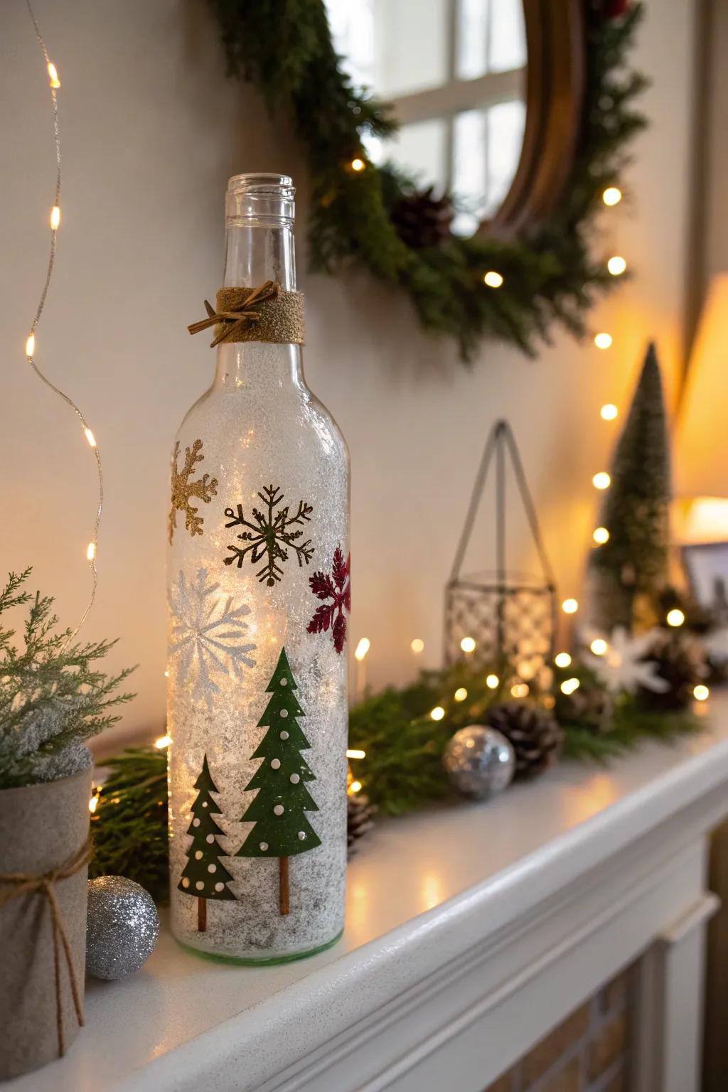 A holiday-themed bottle bringing festive cheer.
