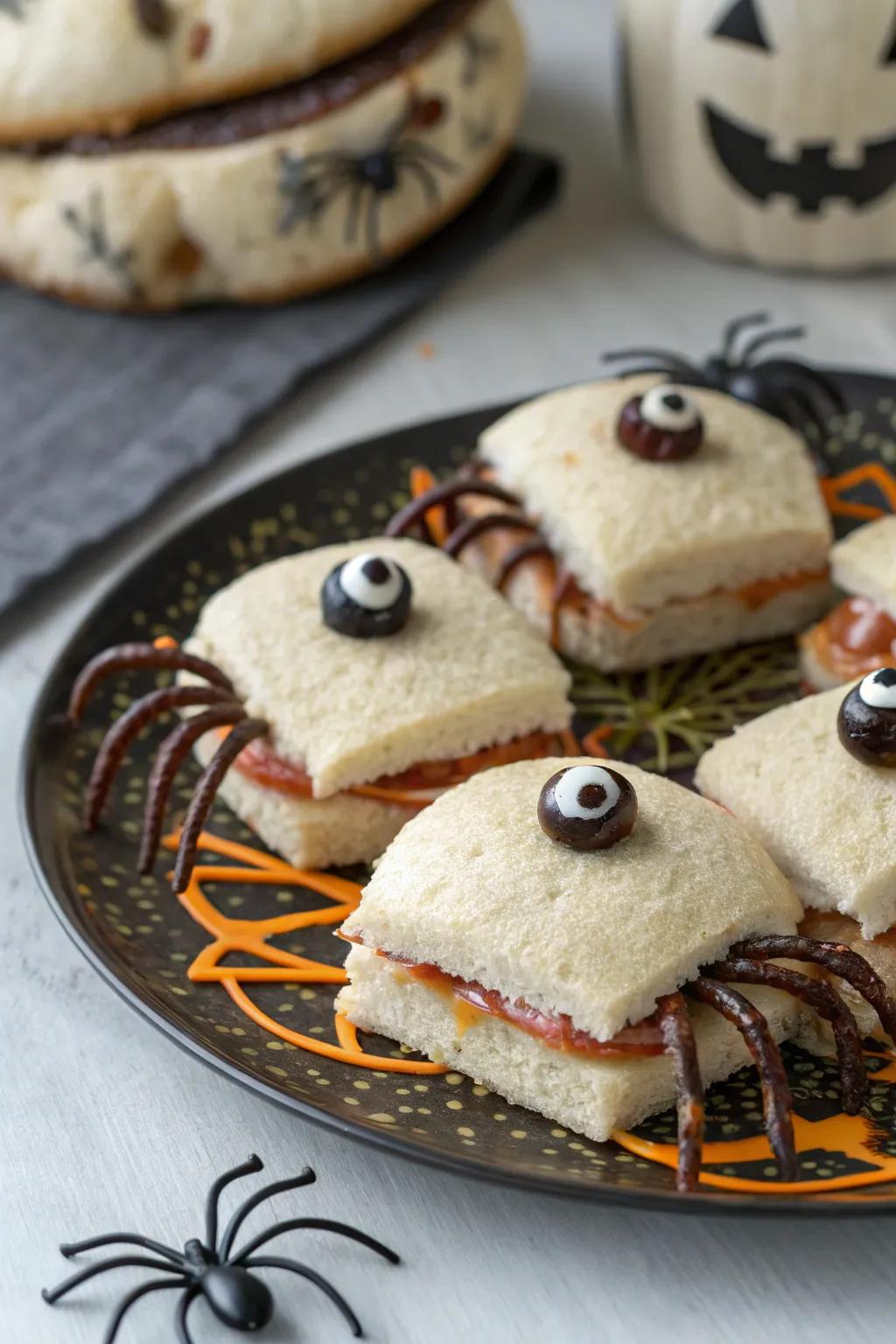 Spooky arachnid sandwiches that are sure to wow.
