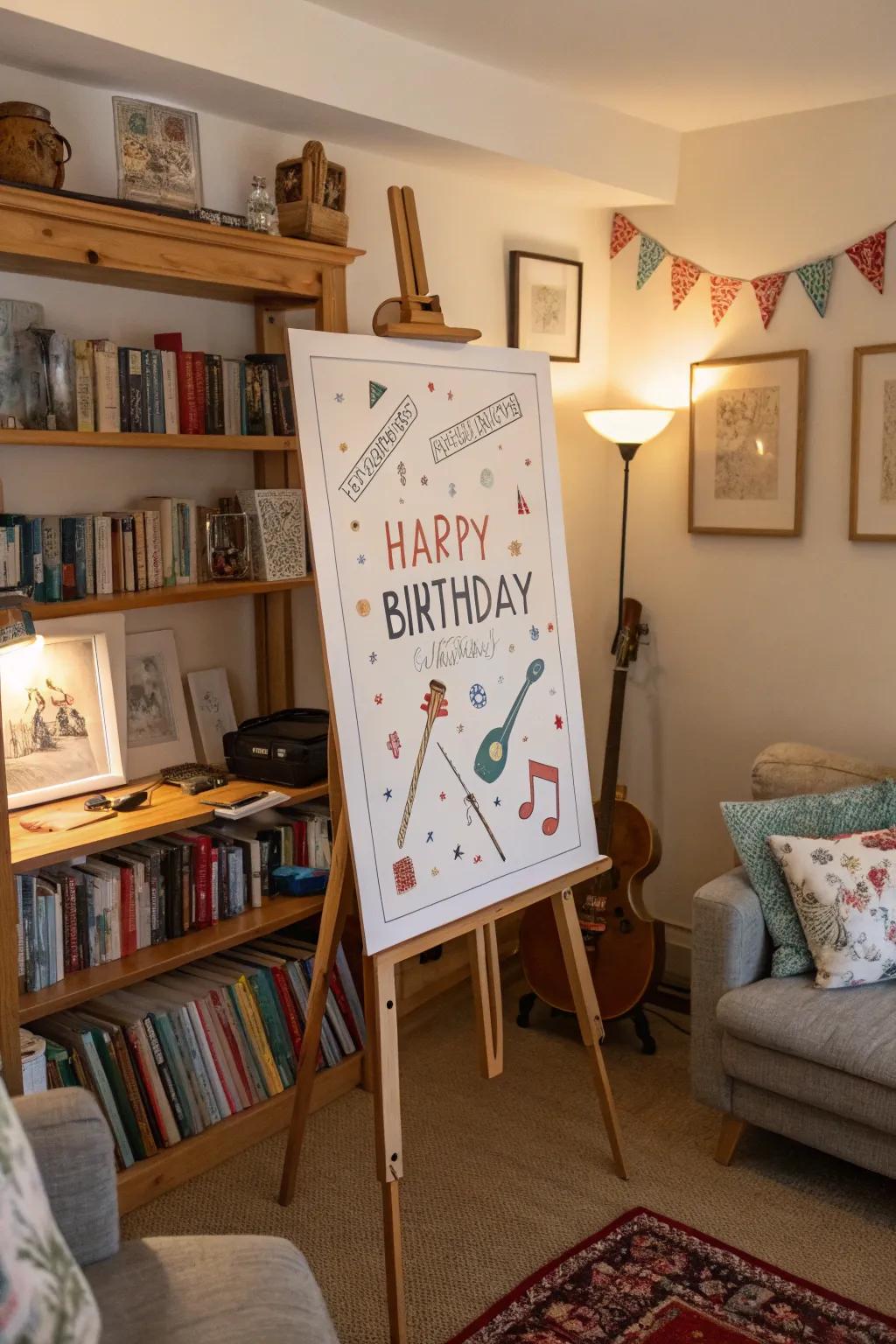 Themed birthday displays reflect the celebrant's unique interests.