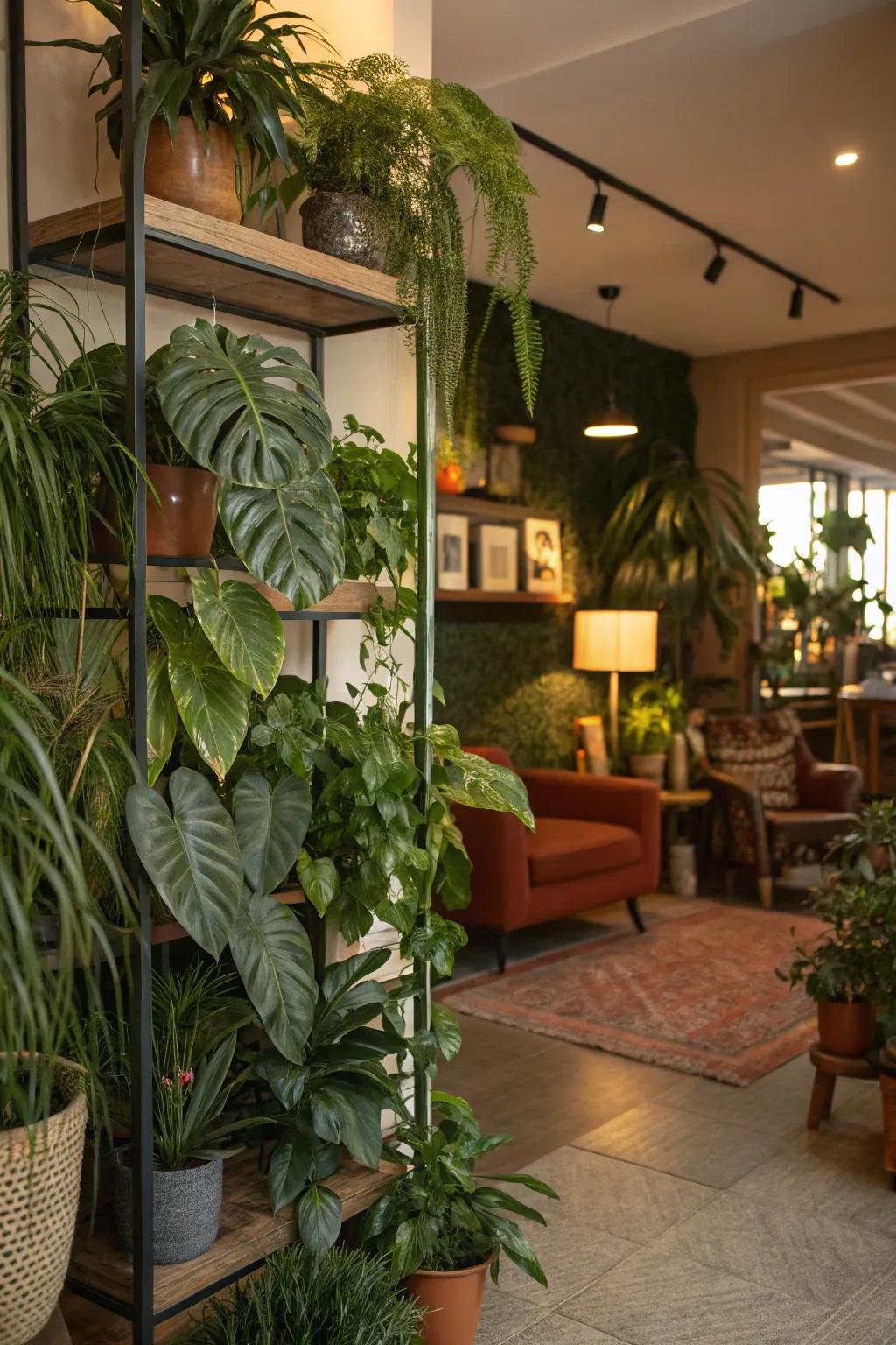 Botanical elements instill natural grace and liveliness into the ambiance.