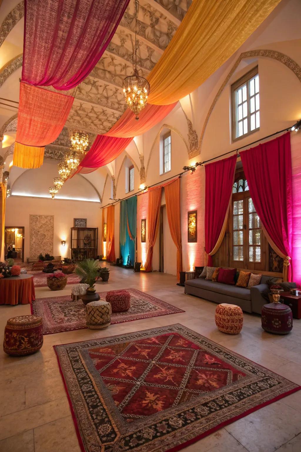 Color and texture inject warmth and individuality into expansive rooms.