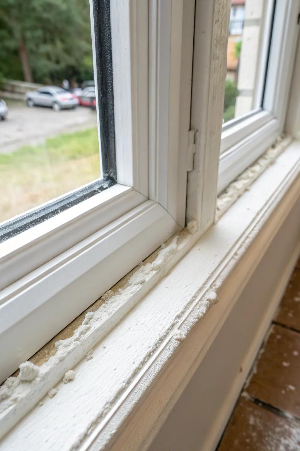 Sealing compound closes gaps and enhances insulation.