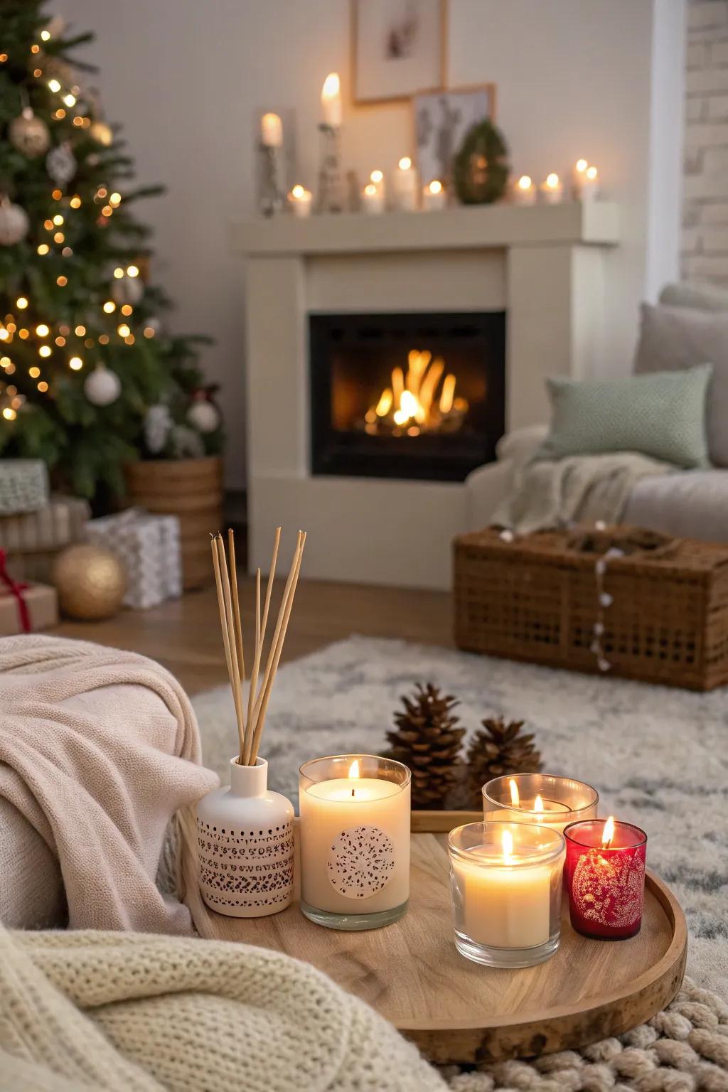 A room infused with the inviting aromas of the holiday season.