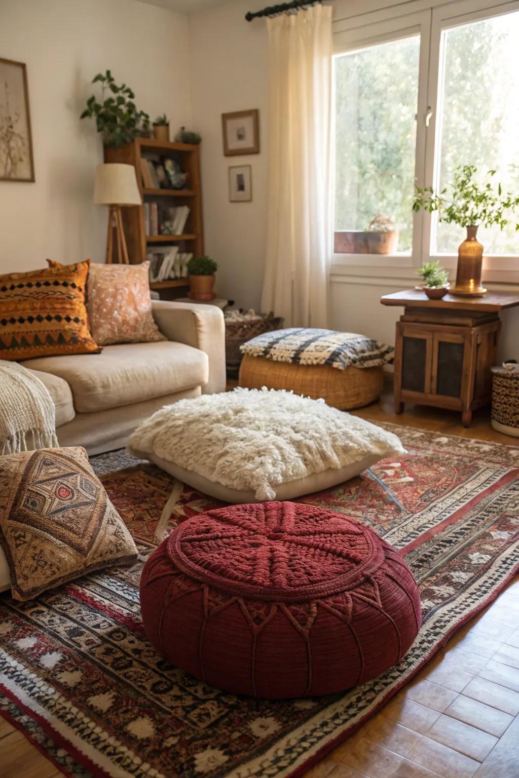 Textural complements create warmth and comfort.