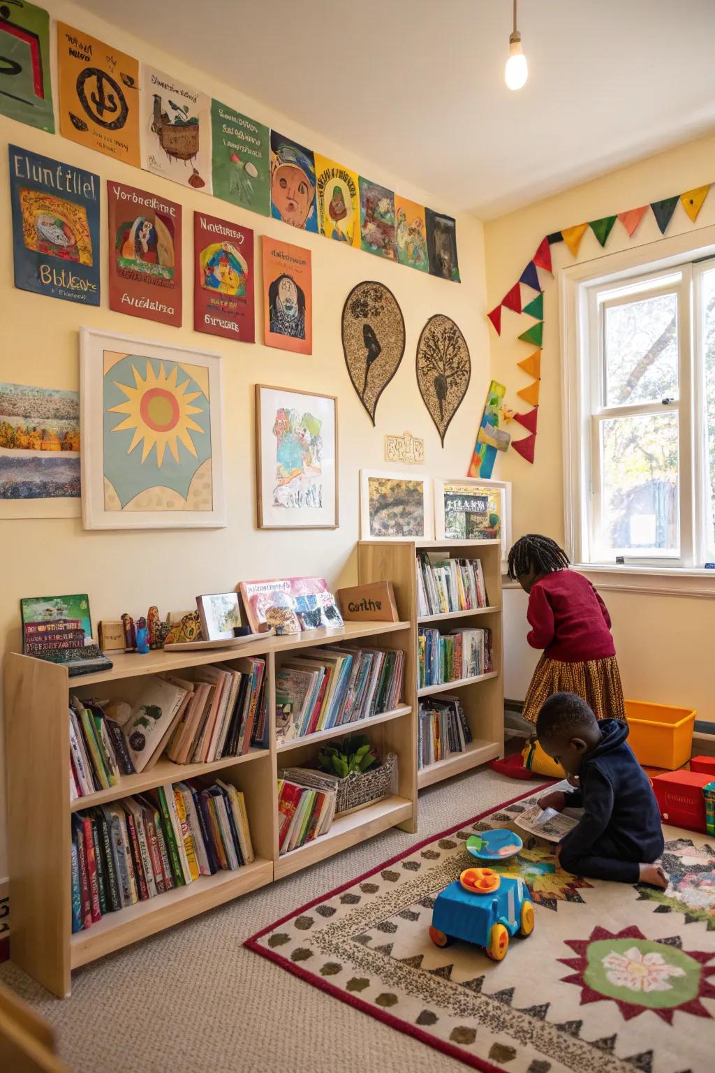 Cultural decor fosters awareness and inclusivity.