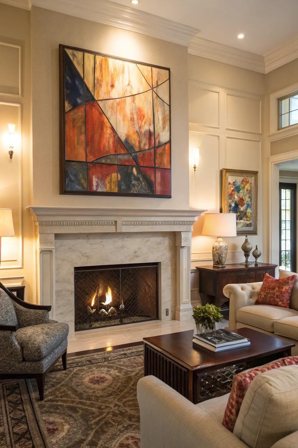 Large art can be the centerpiece of any room.