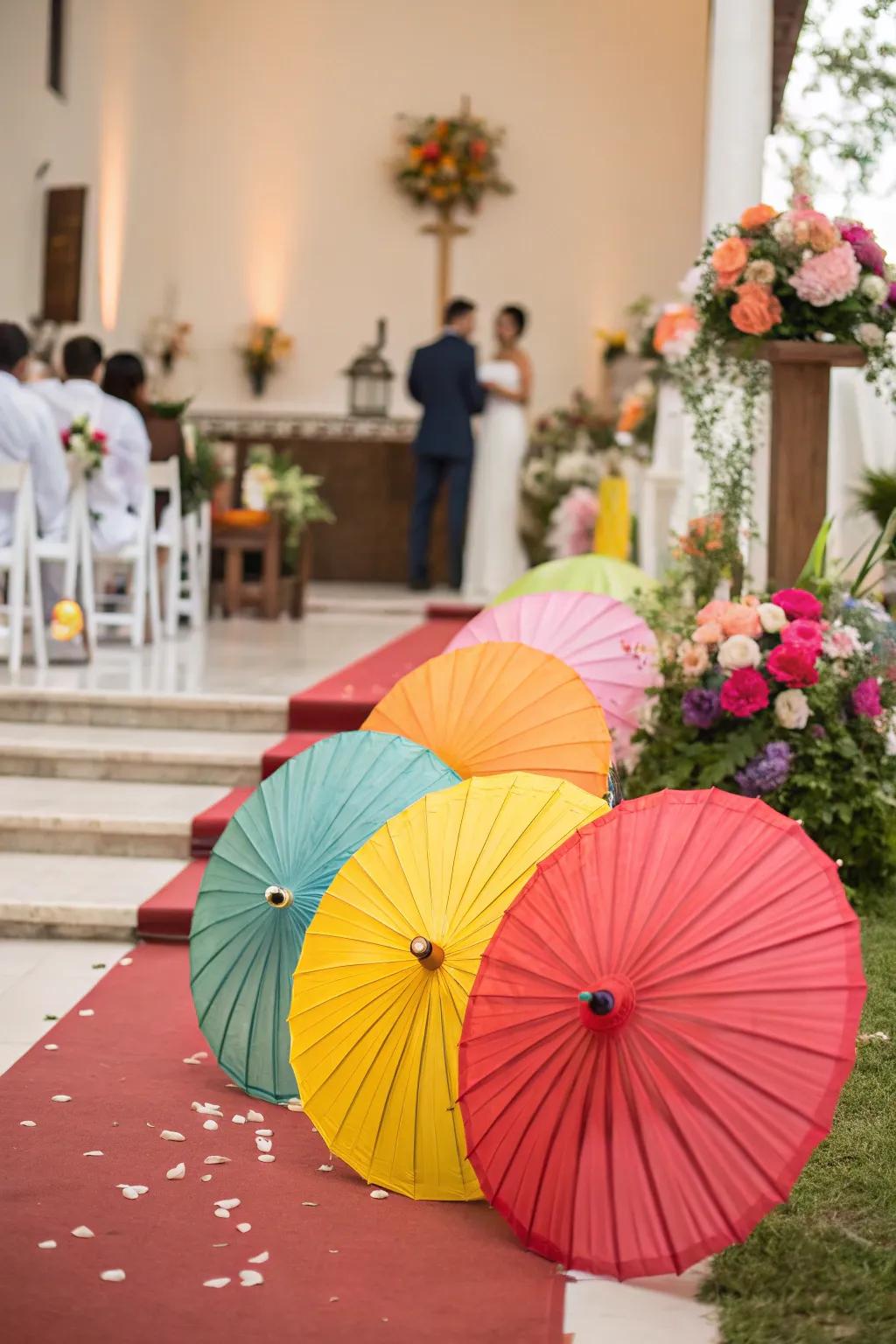 Sunshades add charm and shade.