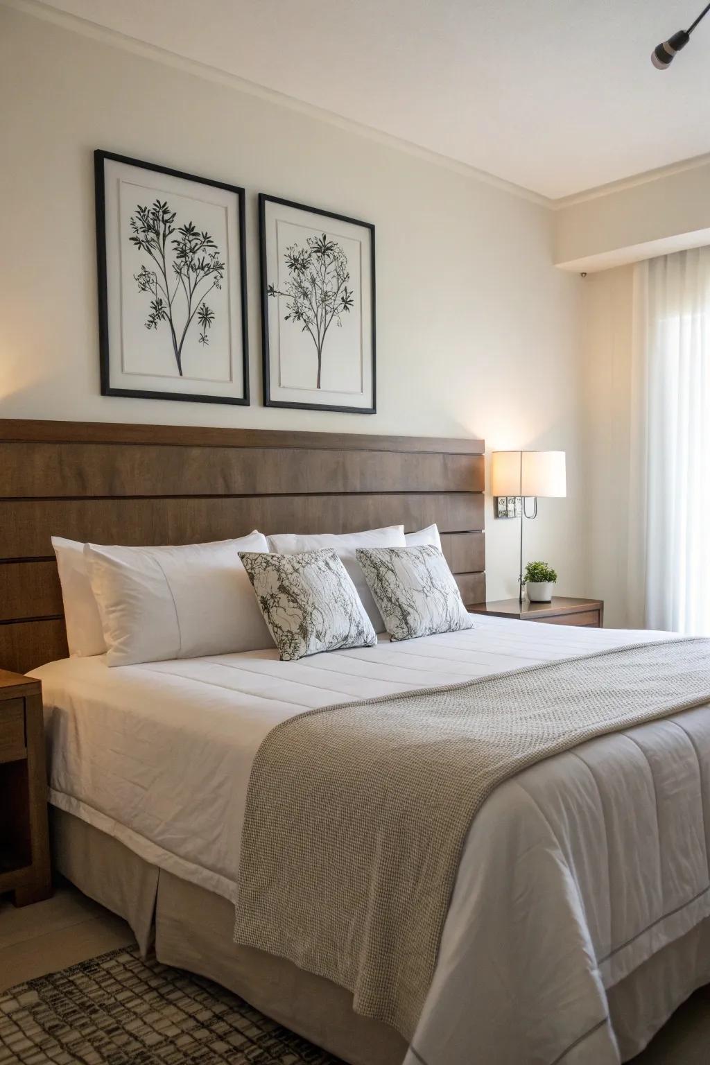 Subtle art pieces inject a personal touch.