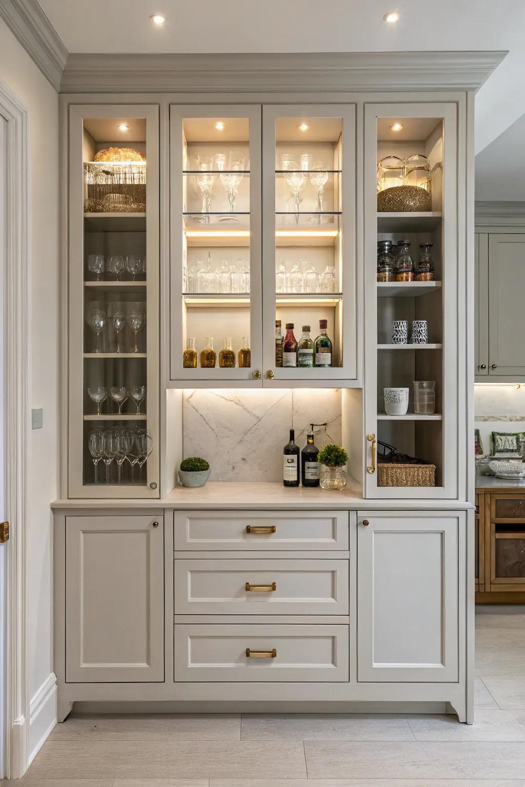 Symmetrical design produces a harmonious and well-balanced look.