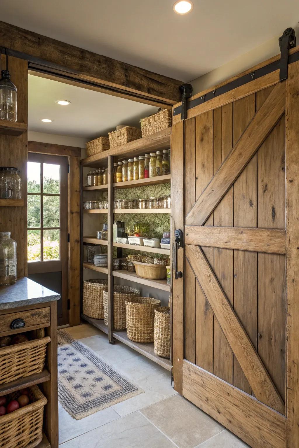 Rustic elements bring warmth and character.