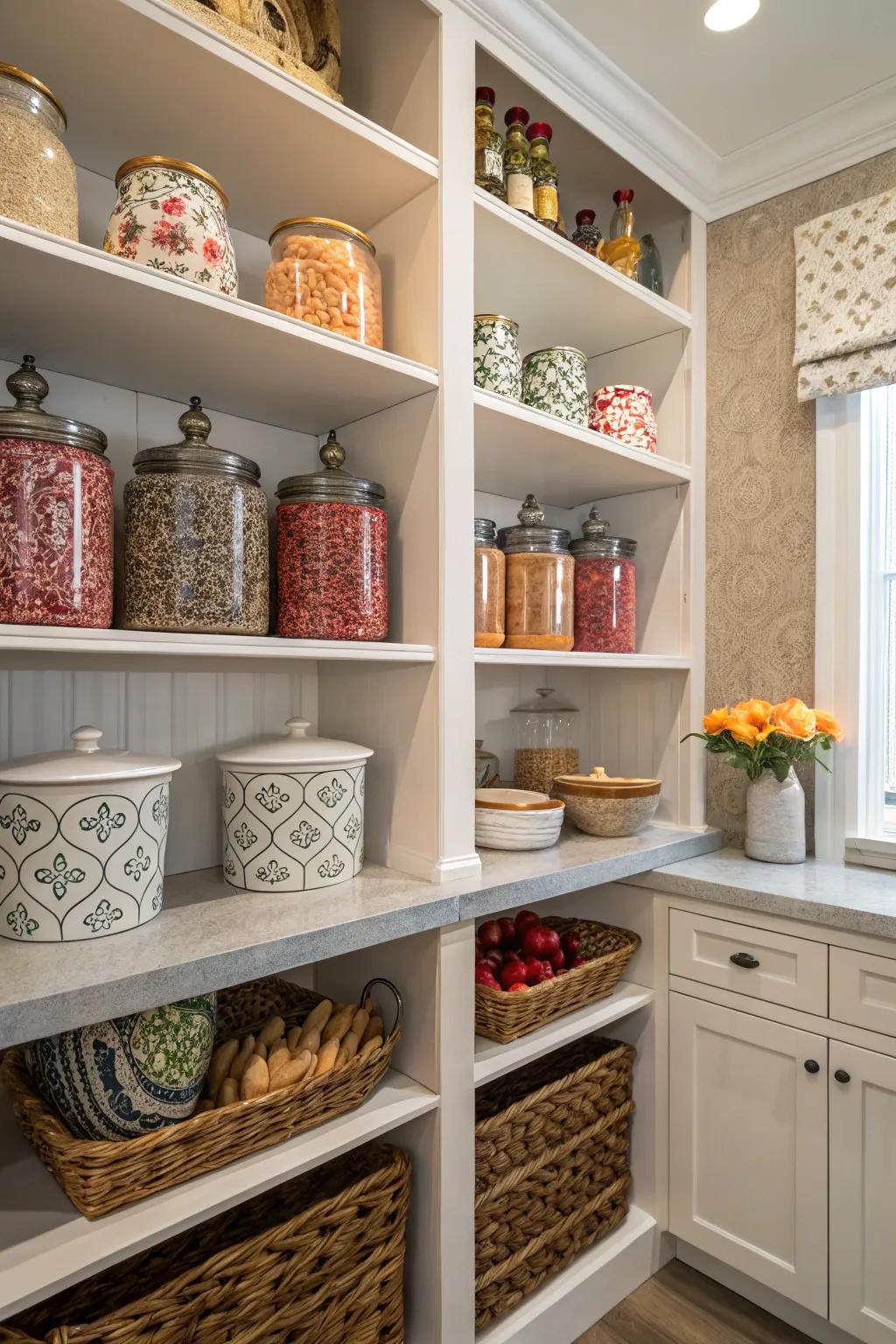 Ornamental details make your pantry personal and beautiful.