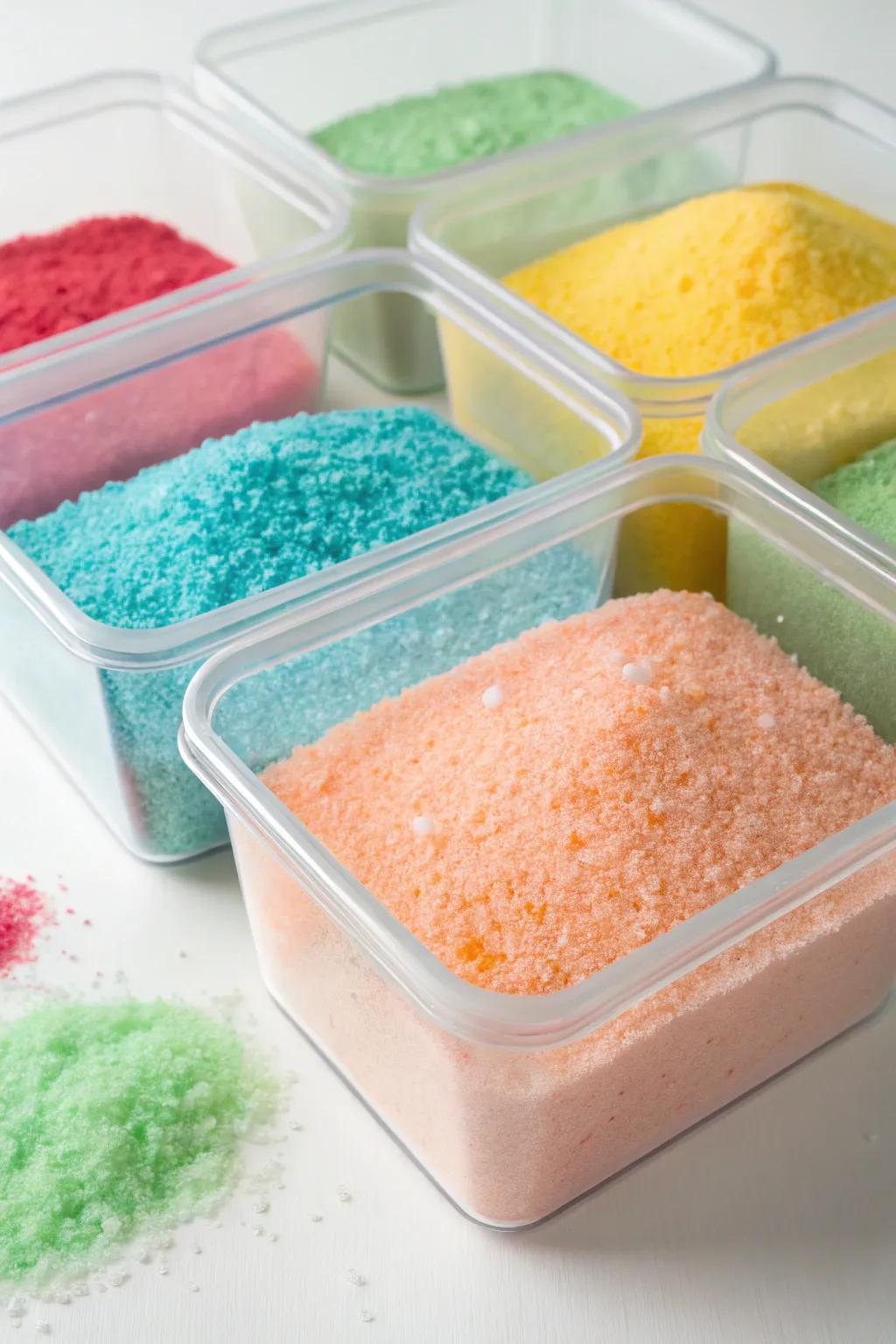 See-through acrylic containers keep your laundry supplies visible and fresh.