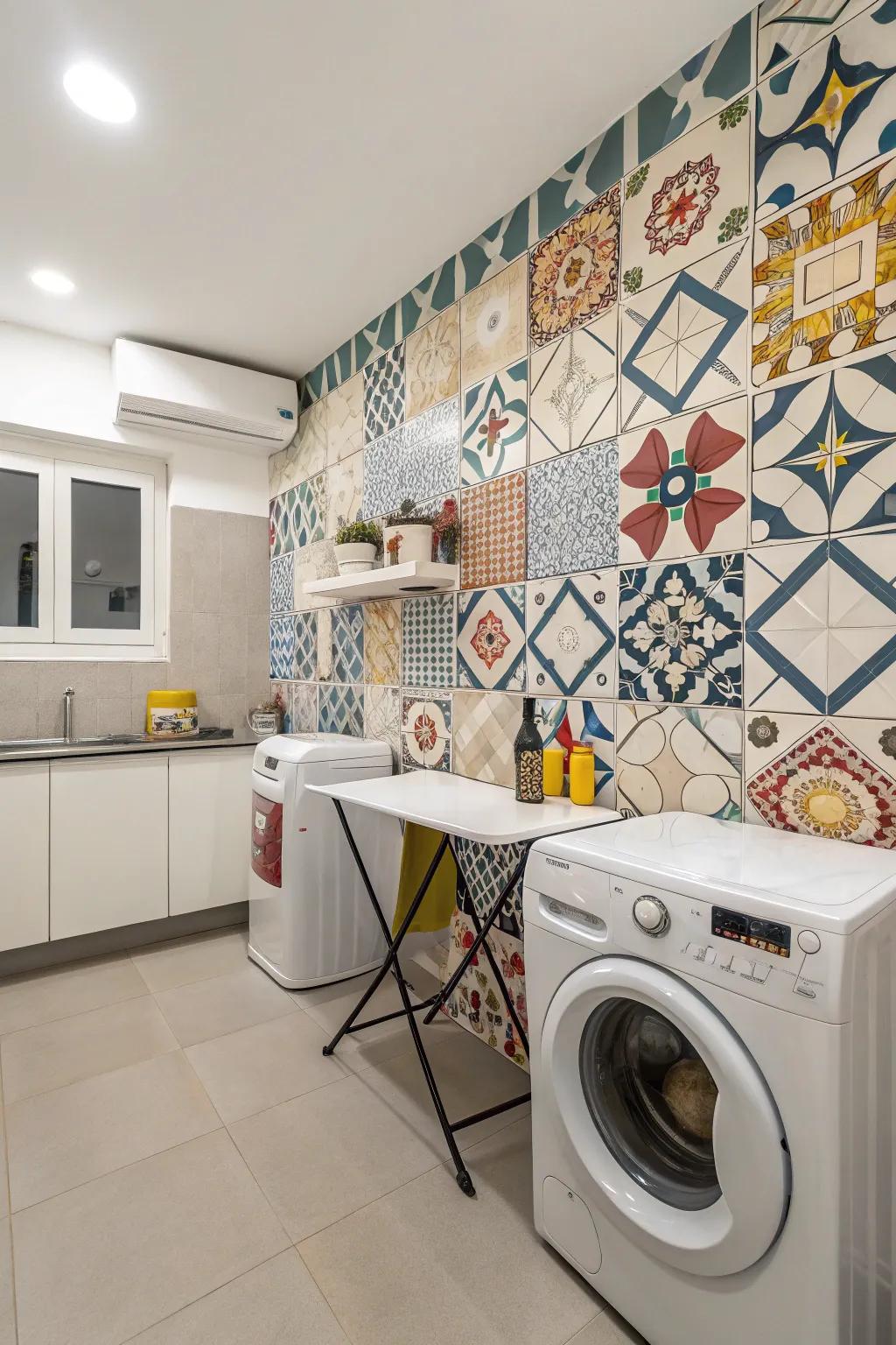 Draw attention with a striking feature wall.