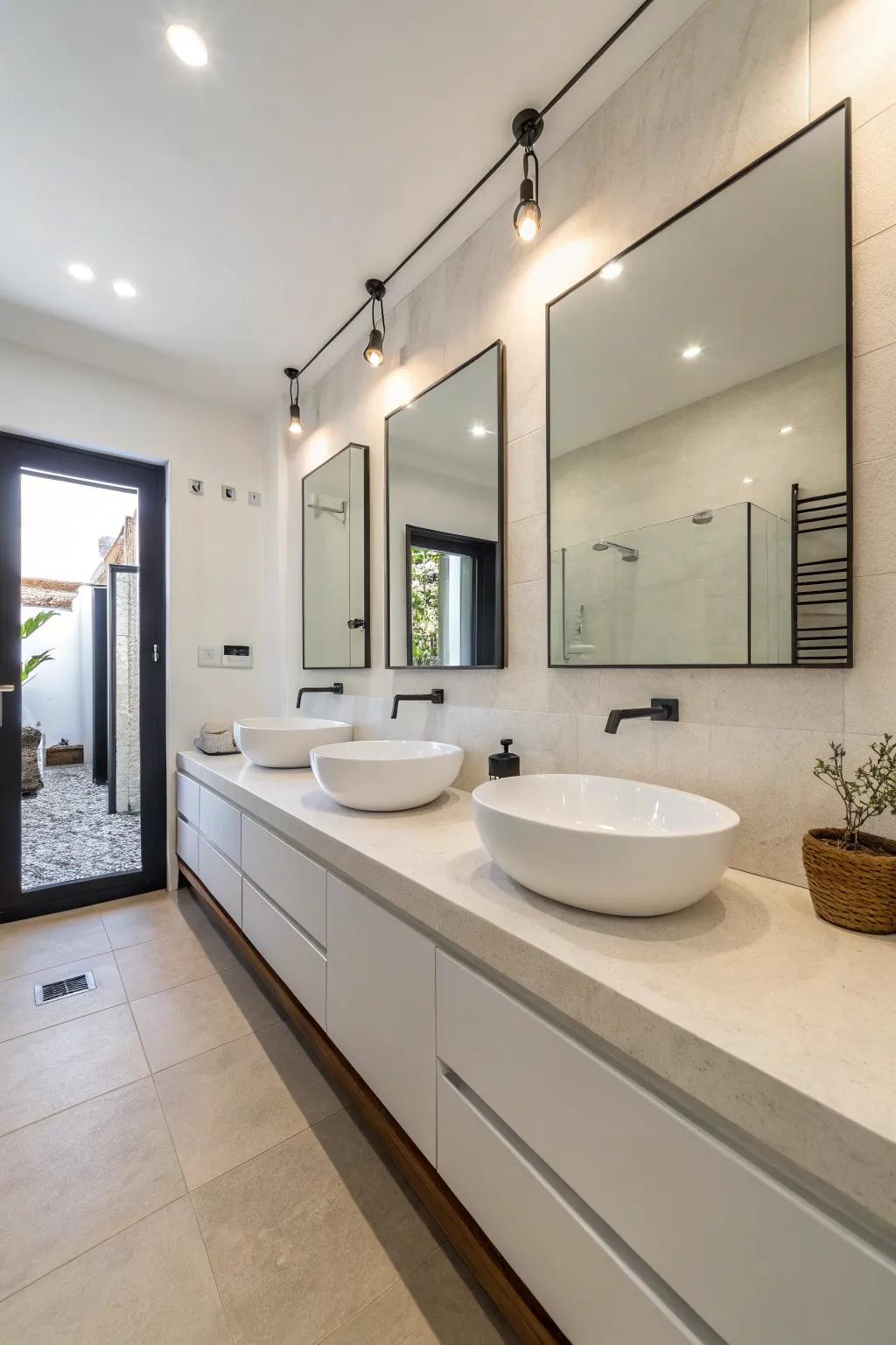 Minimalist design emphasizes the serene beauty of bright colors.