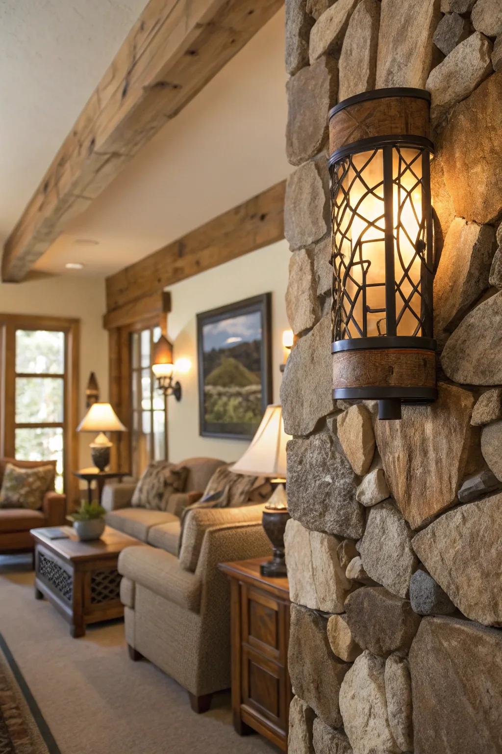Natural components bring warmth and tranquility.
