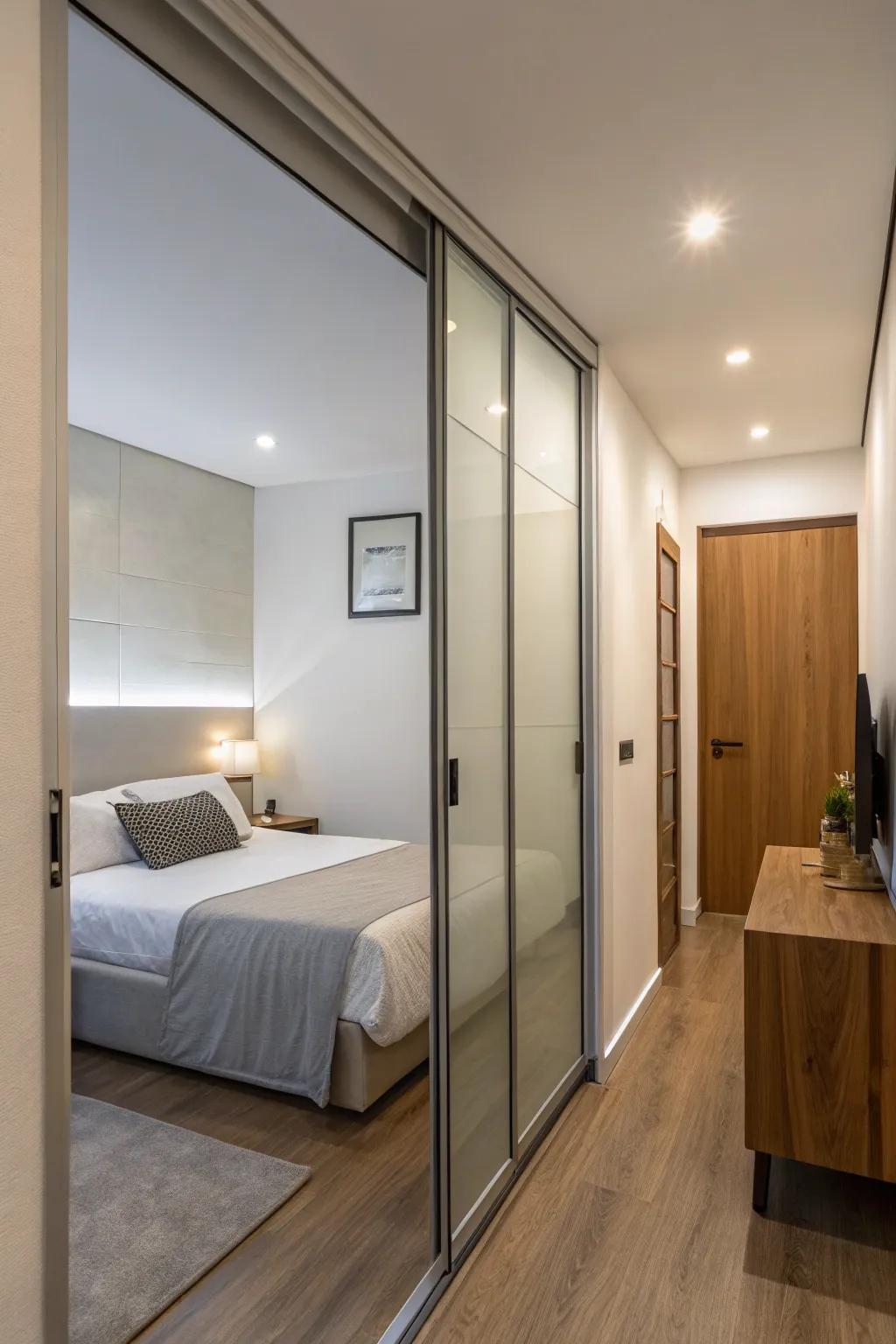 Sliding passages maximize usable space.