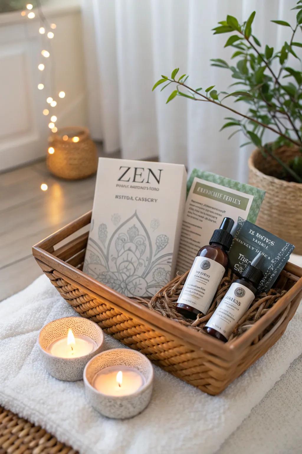 Zen Serenity: A basket of peace and mindfulness.