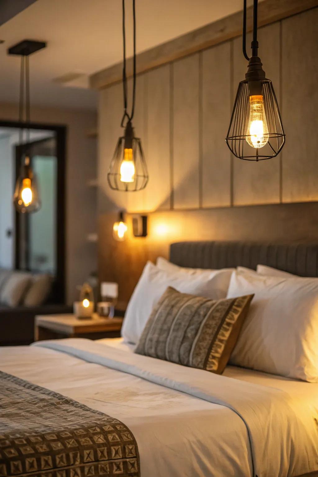 Ambient lighting creates a cozy atmosphere.