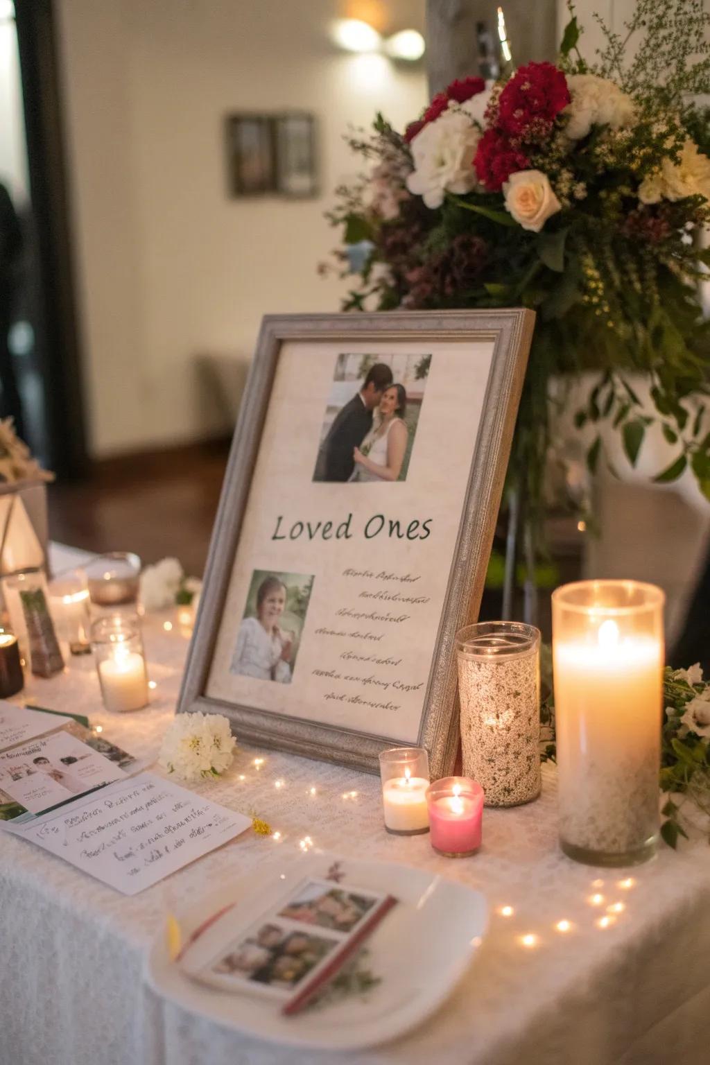 A meaningful poem adds lyrical beauty to your memory display.