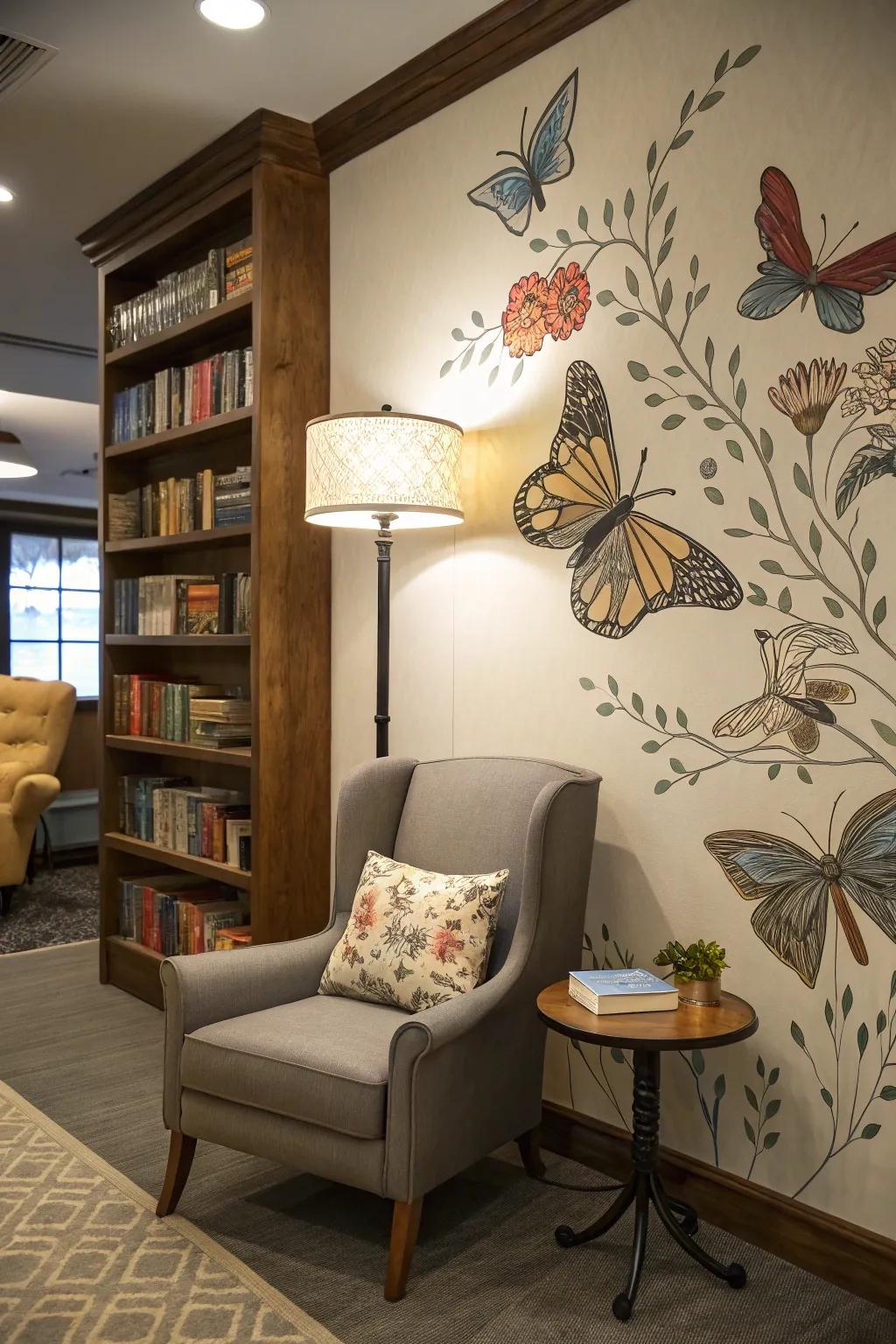 Leaflets evolve into flutterers, symbolizing imagination taking flight.