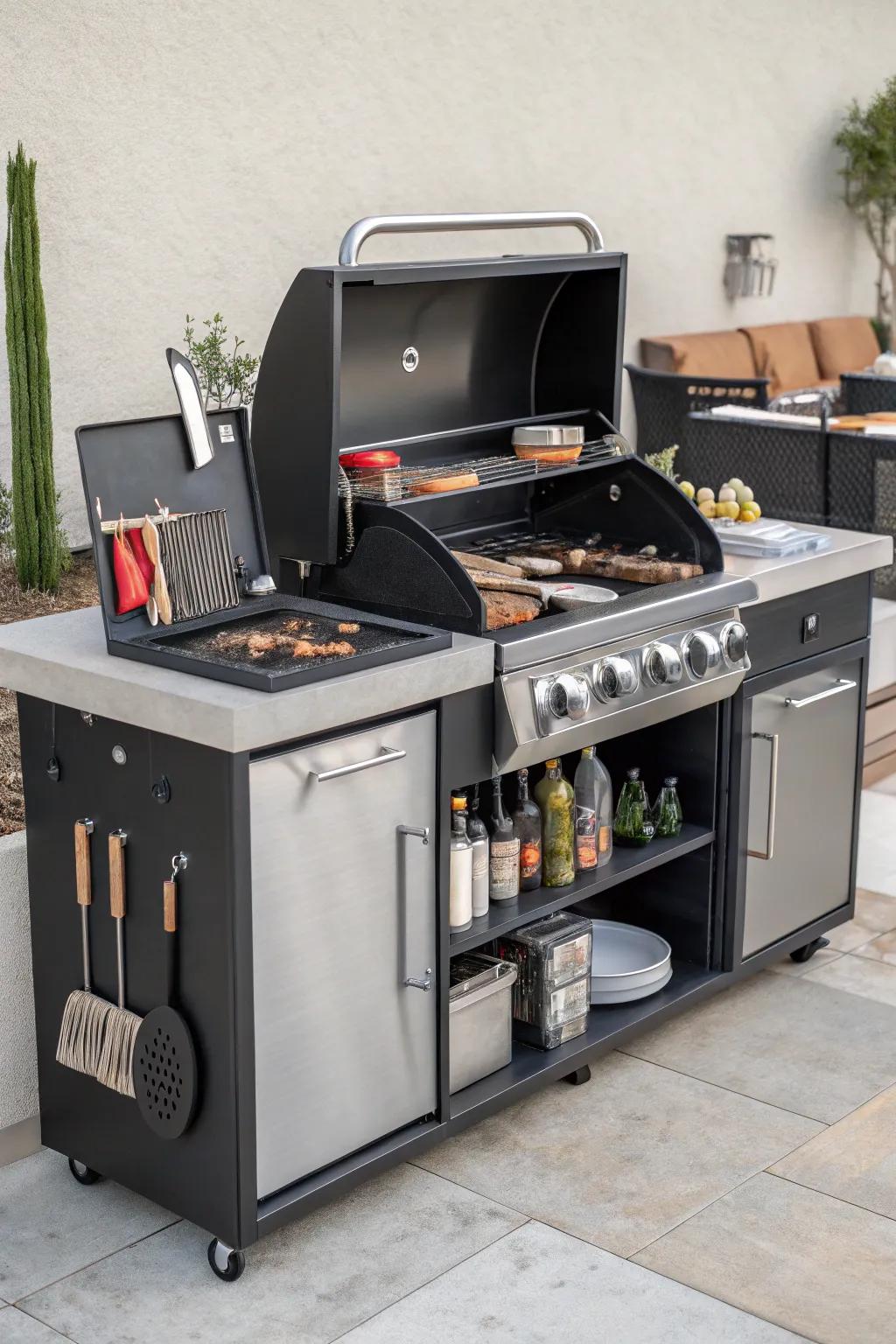 Adaptable BBQ islands deliver flexible functionality.