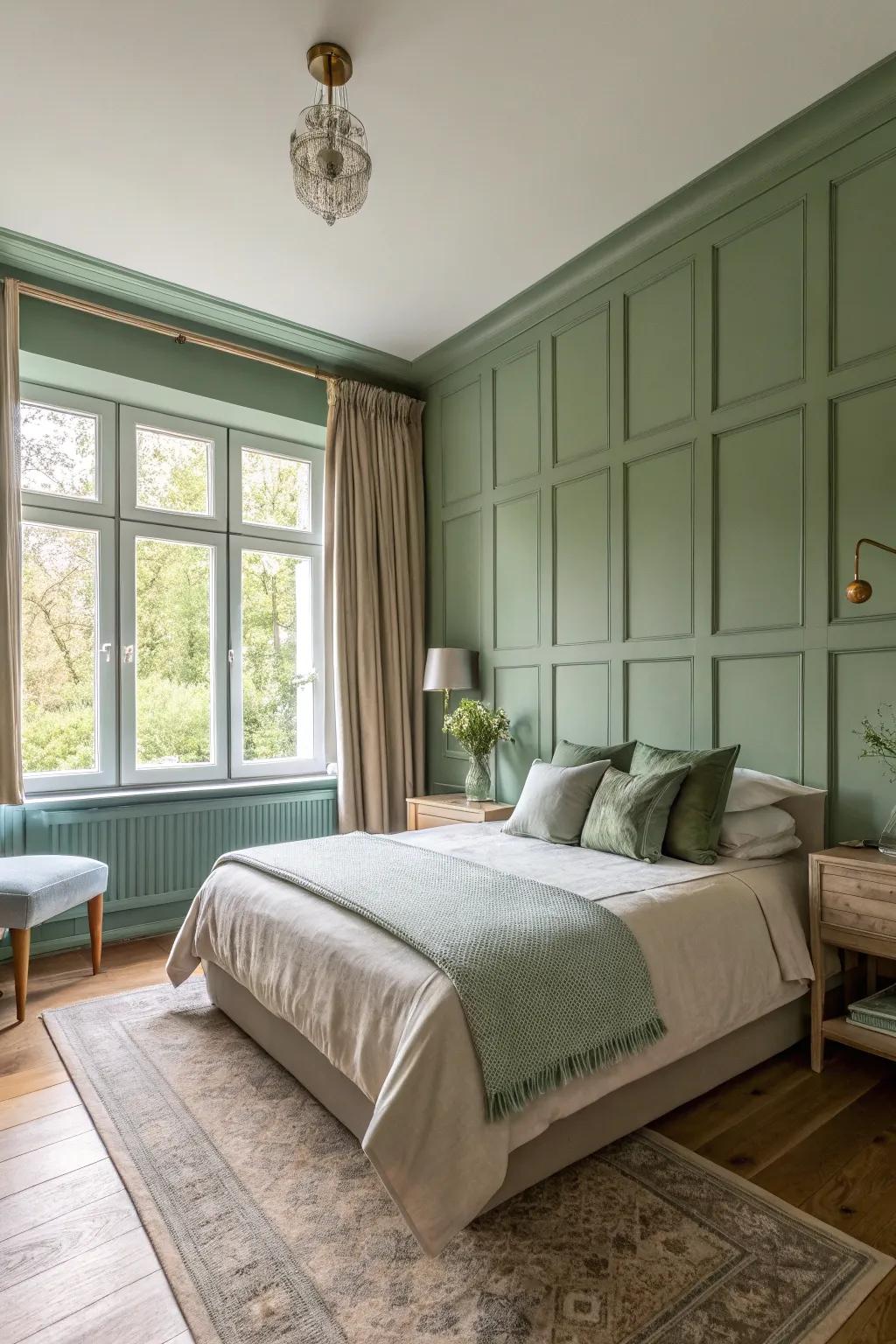 Soft-colored paneling fosters a serene, calming environment.