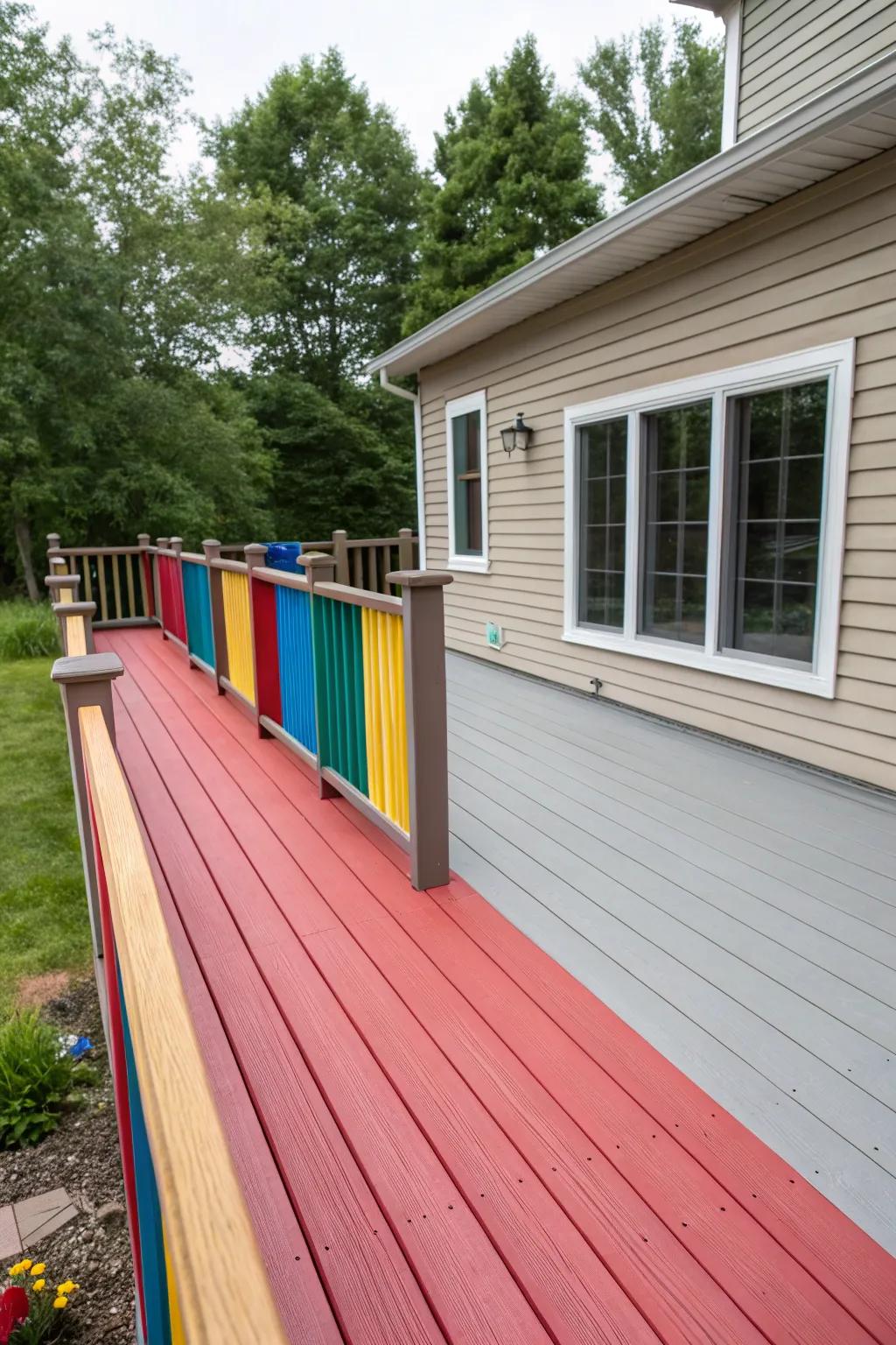 Color contrast in skirting creates a stunning visual impact.